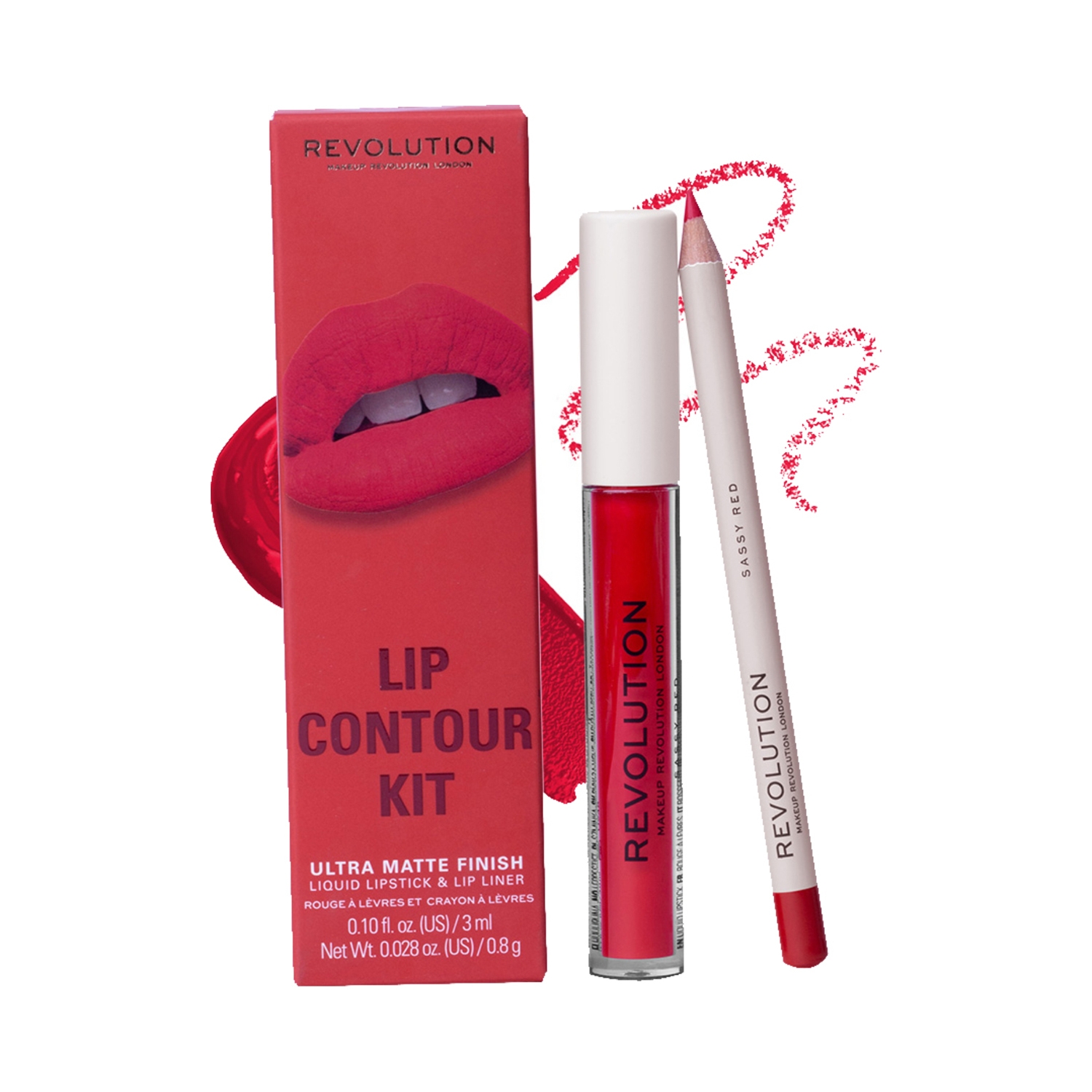 Makeup Revolution | Makeup Revolution Lip Contour Kit - Sassy Red (2Pcs)