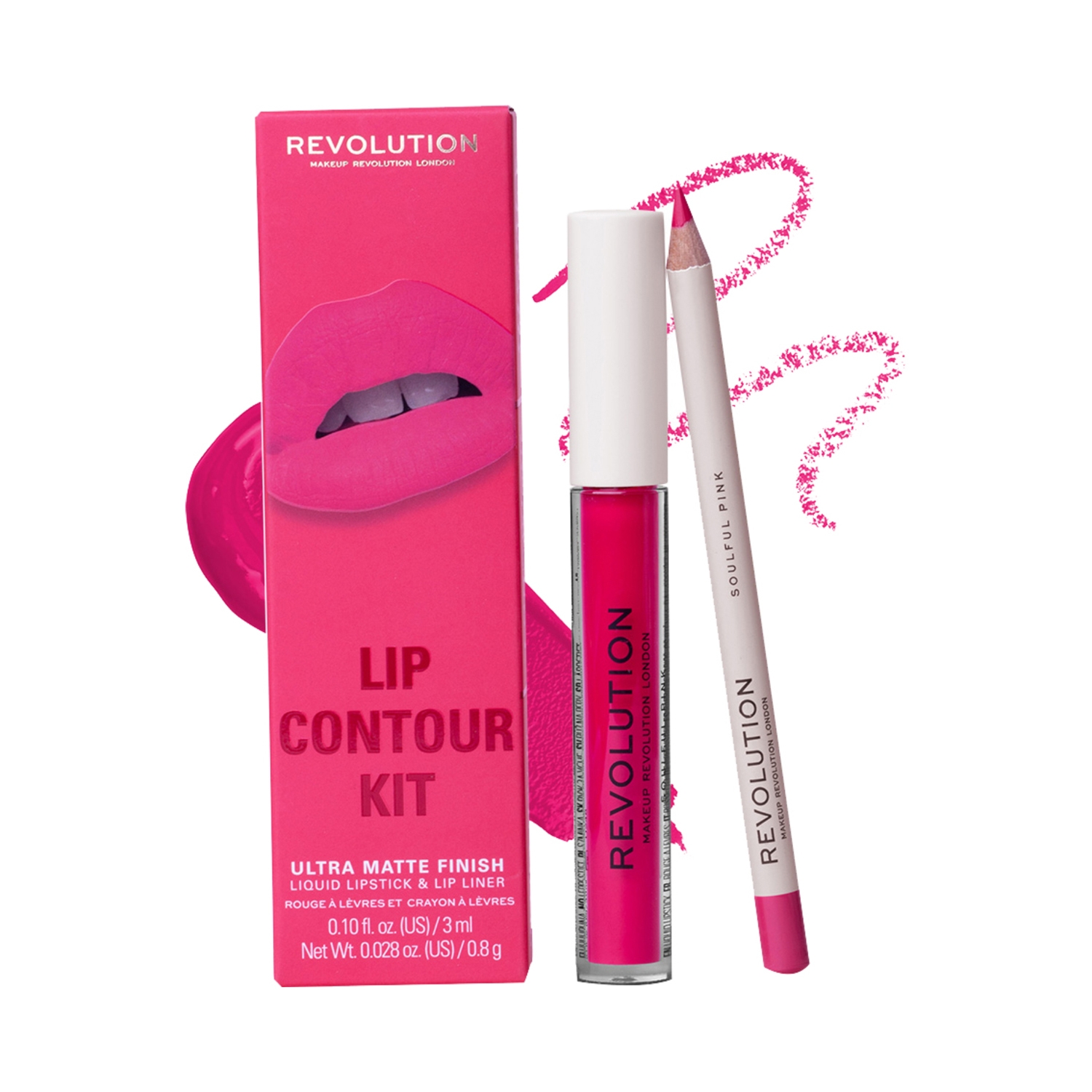 Makeup Revolution | Makeup Revolution Lip Contour Kit - Soulful Pink (2Pcs)