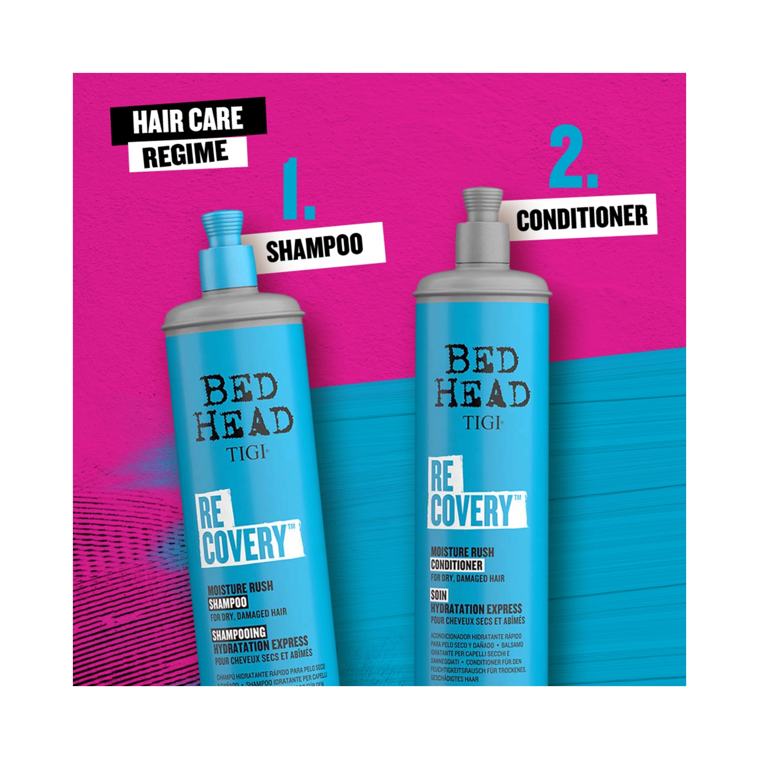 Tigi Bed Head Recovery Shampoo 970 ml + Conditioner 970 ml - per capelli  secchi e danneggiati