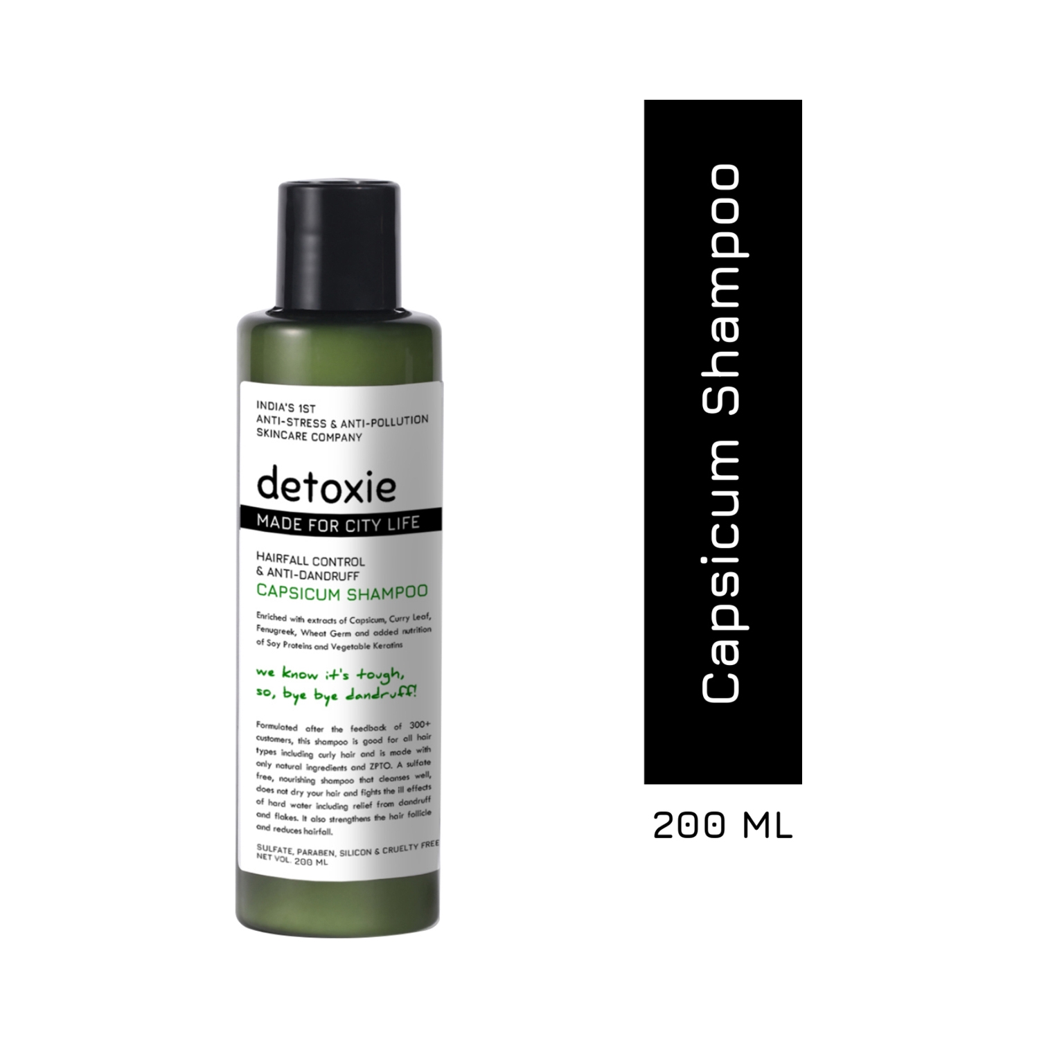 Detoxie | Detoxie Anti-Dandruff & Flake Relief Capsicum Shampoo (200ml)