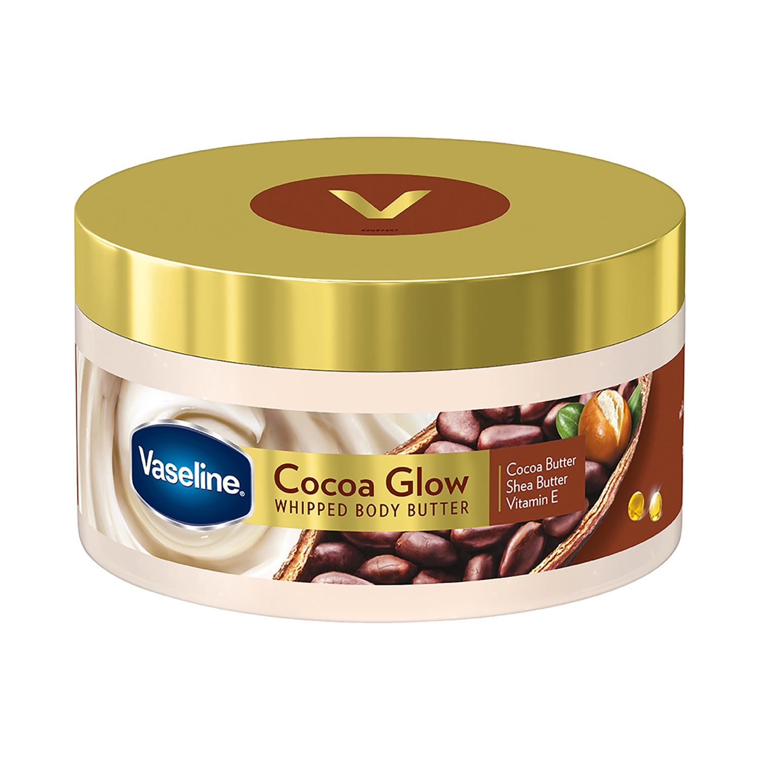 Vaseline | Vaseline Cocoa Glow Whipped Body Butter with Cocoa & Shea Butter for Glowing Soft Skin (180g)