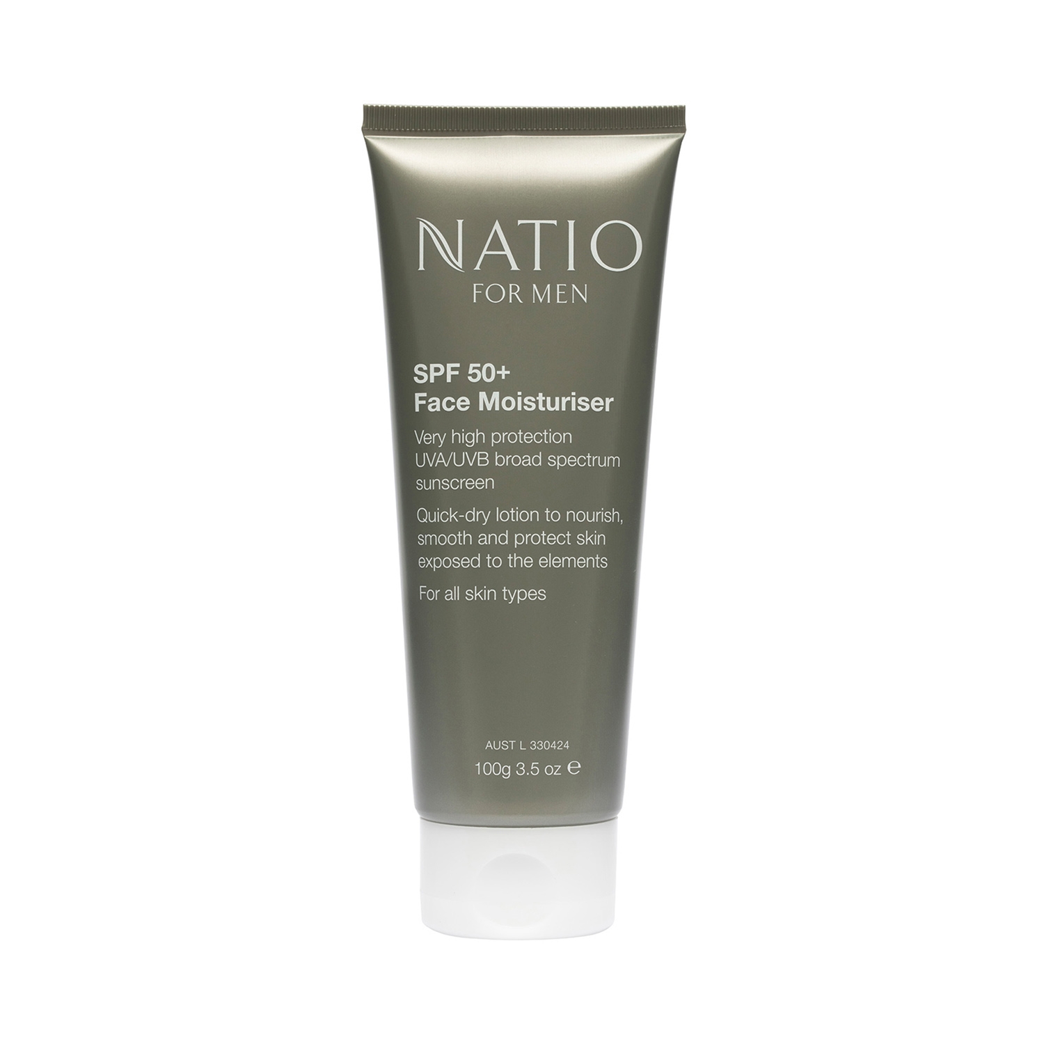 Natio | Natio For Men Face Moisturiser SPF 50 (100g)