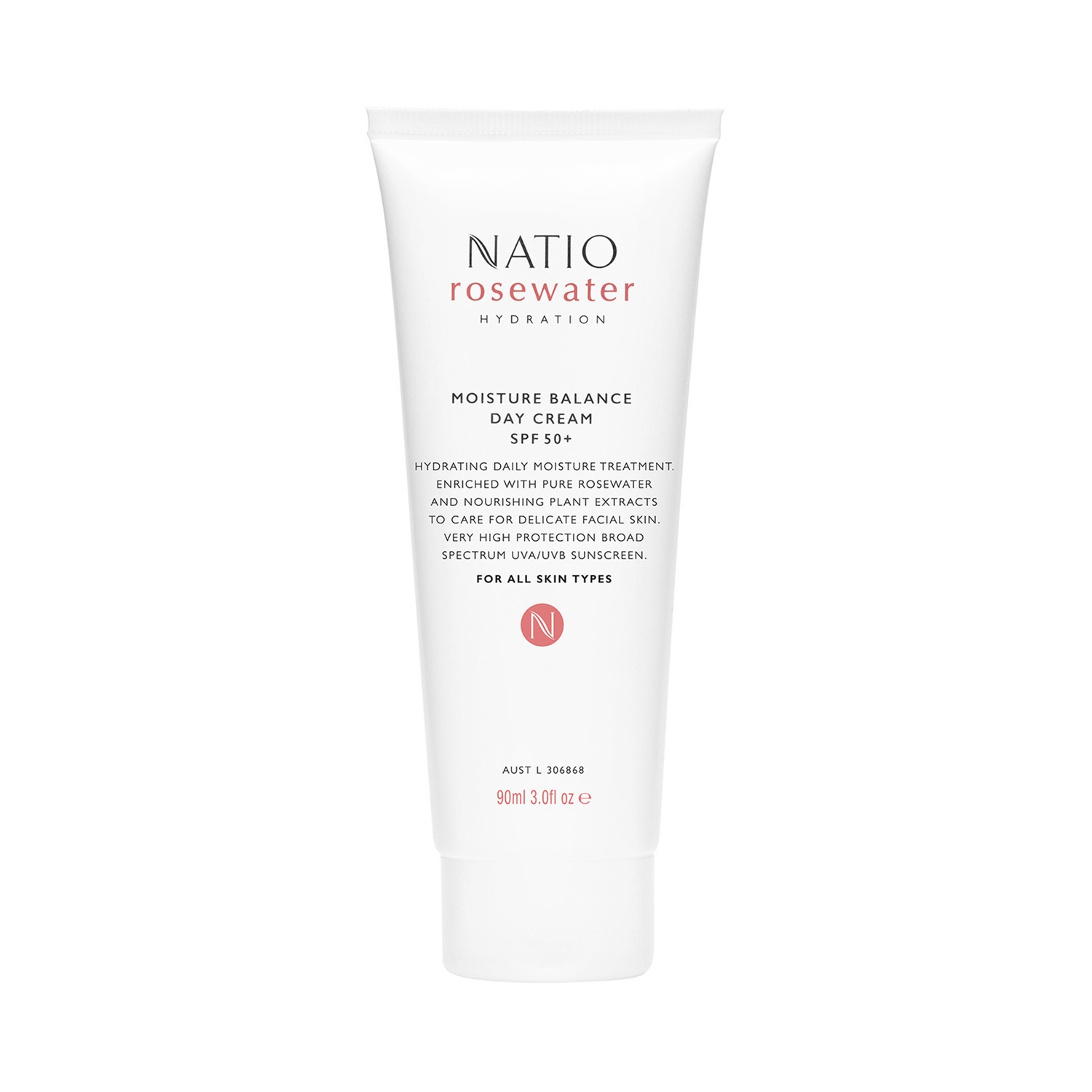 Natio | Natio Rosewater Hydration Moisture Balance Day Cream SPF 50 (90ml)