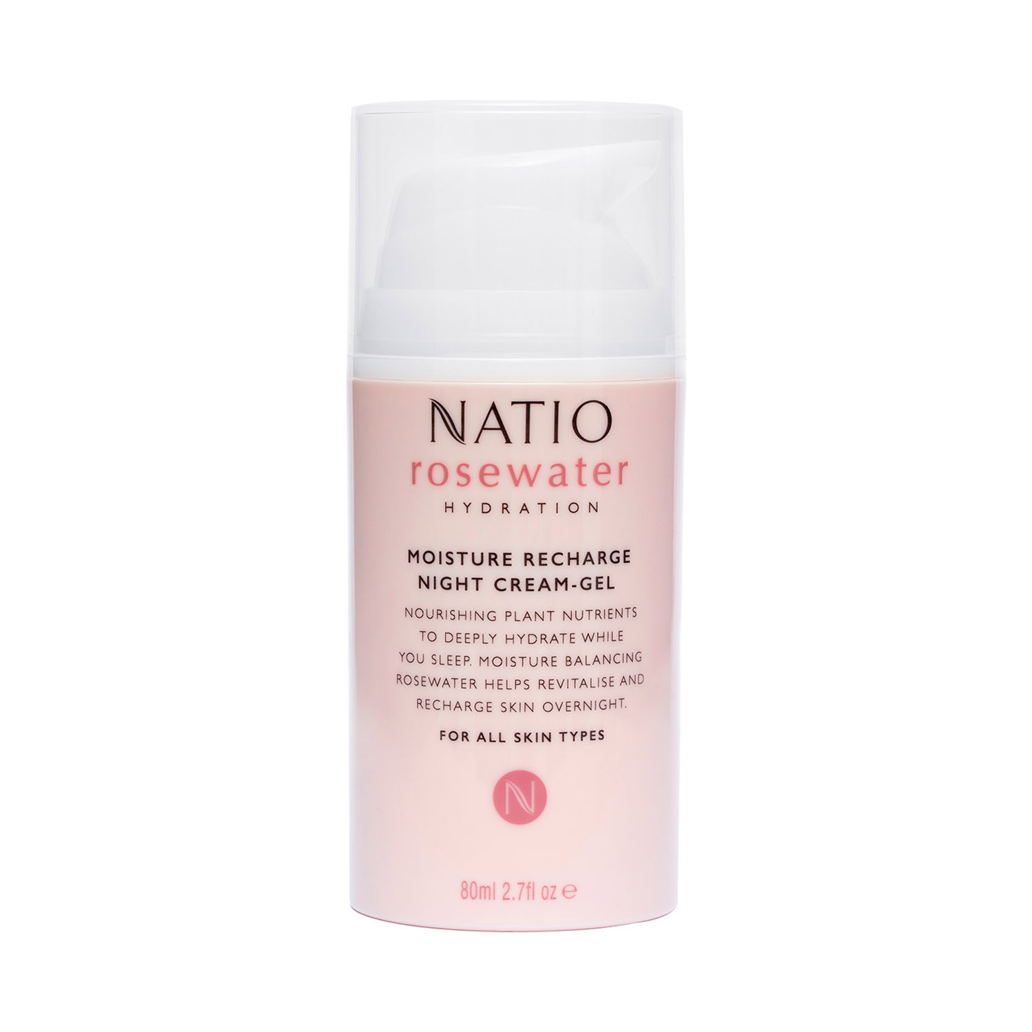 Natio | Natio Rosewater Hydration Moisture Recharge Night Cream Gel (80ml)
