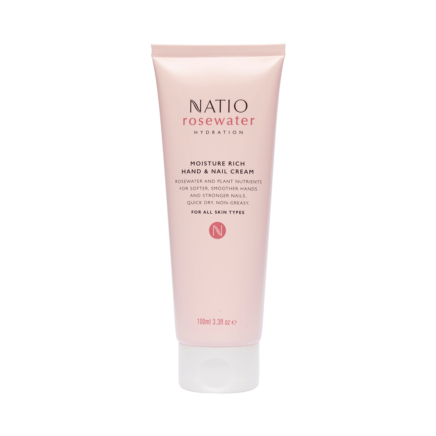 Natio | Natio Rosewater Hydration Moisture Rich Hand & Nail Cream (100ml)