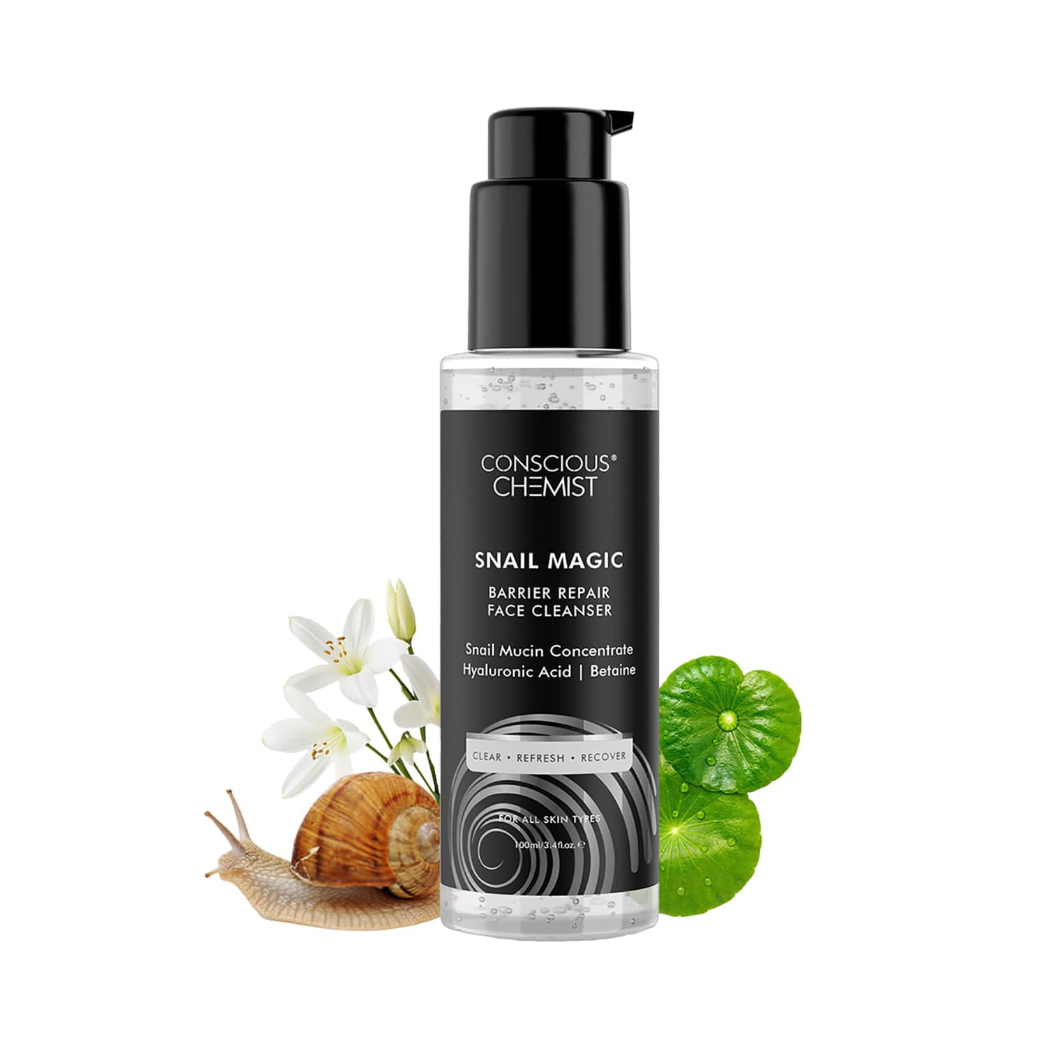 Conscious Chemist | Conscious Chemist Snail Mucin Face Wash Low pH Gel with Korean Snail Mucin Concentrate (100ml)