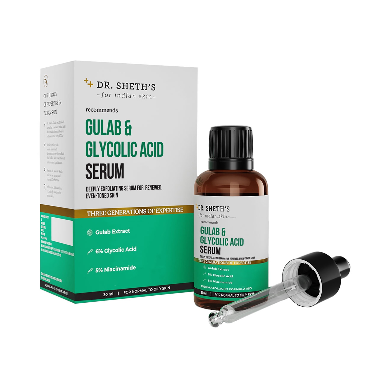Dr. Sheth's | Dr. Sheth's Gulab & Glycolic Acid Serum (30ml)