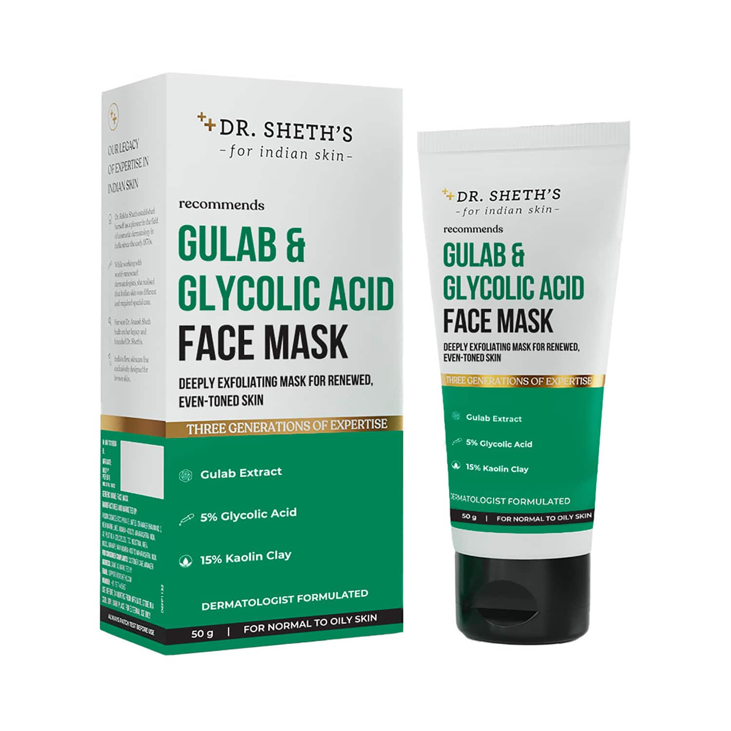 Dr. Sheth's | Dr. Sheth's Gulab & Glycolic Acid Face Mask (50g)