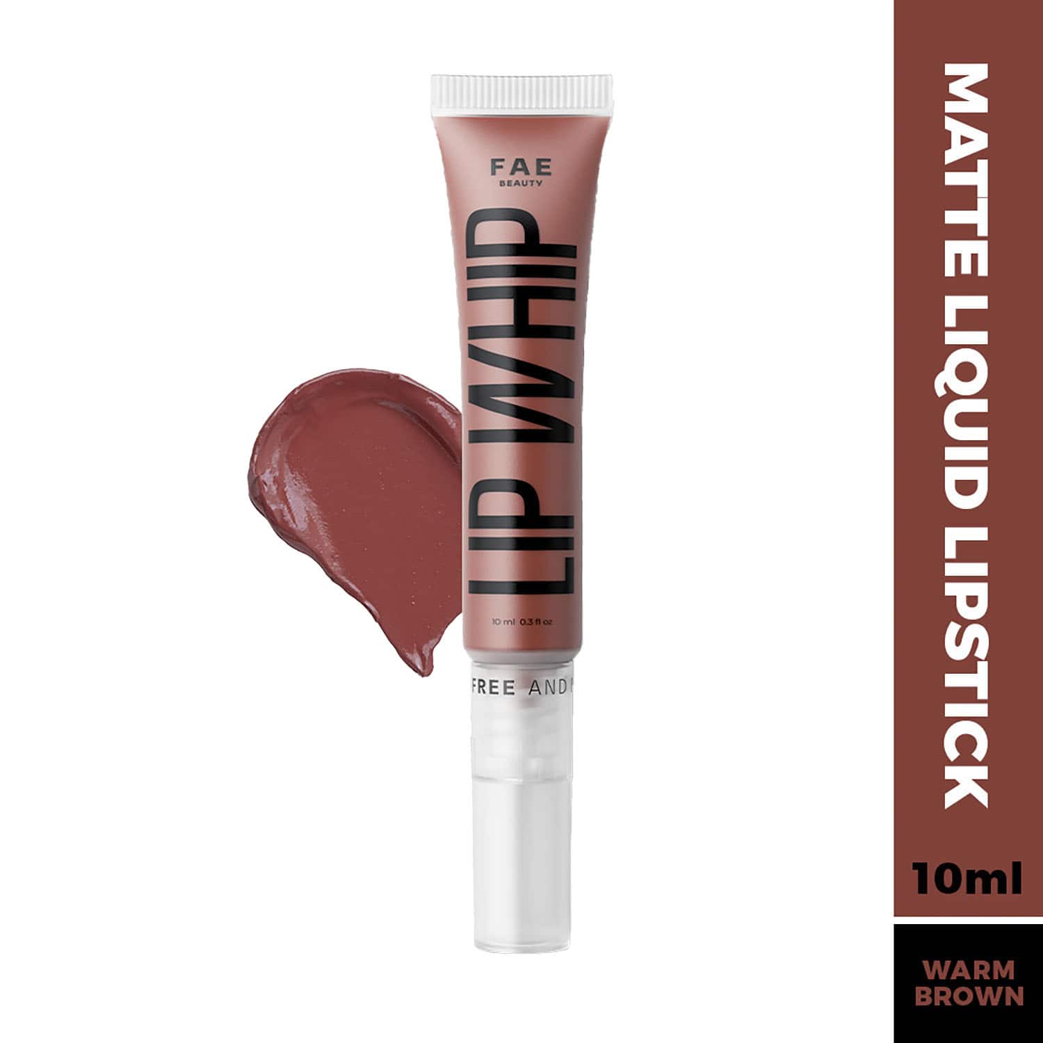 FAE BEAUTY | FAE BEAUTY Lip Whip 12H Matte Liquid Lipstick, Vegan, Enriched with Vitamin E and Cherry Coffee - Safeword (10g)