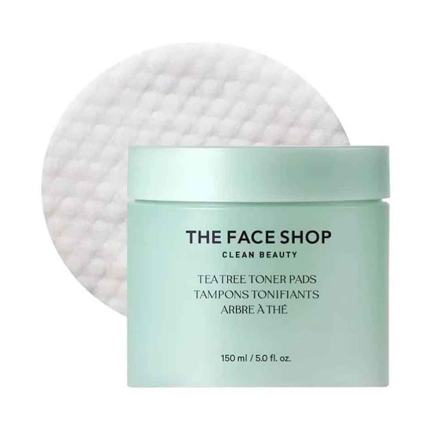 The Face Shop | The Face Shop Tea Tree Toner Pads - Korean Toner with Salicylic Acid for Acne & Oily Skin (150ml)