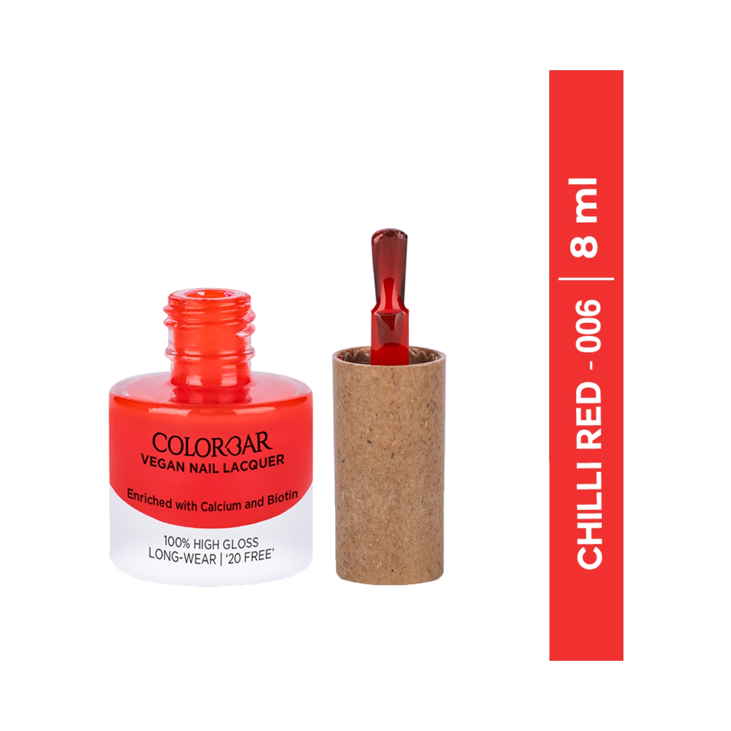 Colorbar | Colorbar Vegan Nail Lacquer - 006 Chilli Red (8 ml)