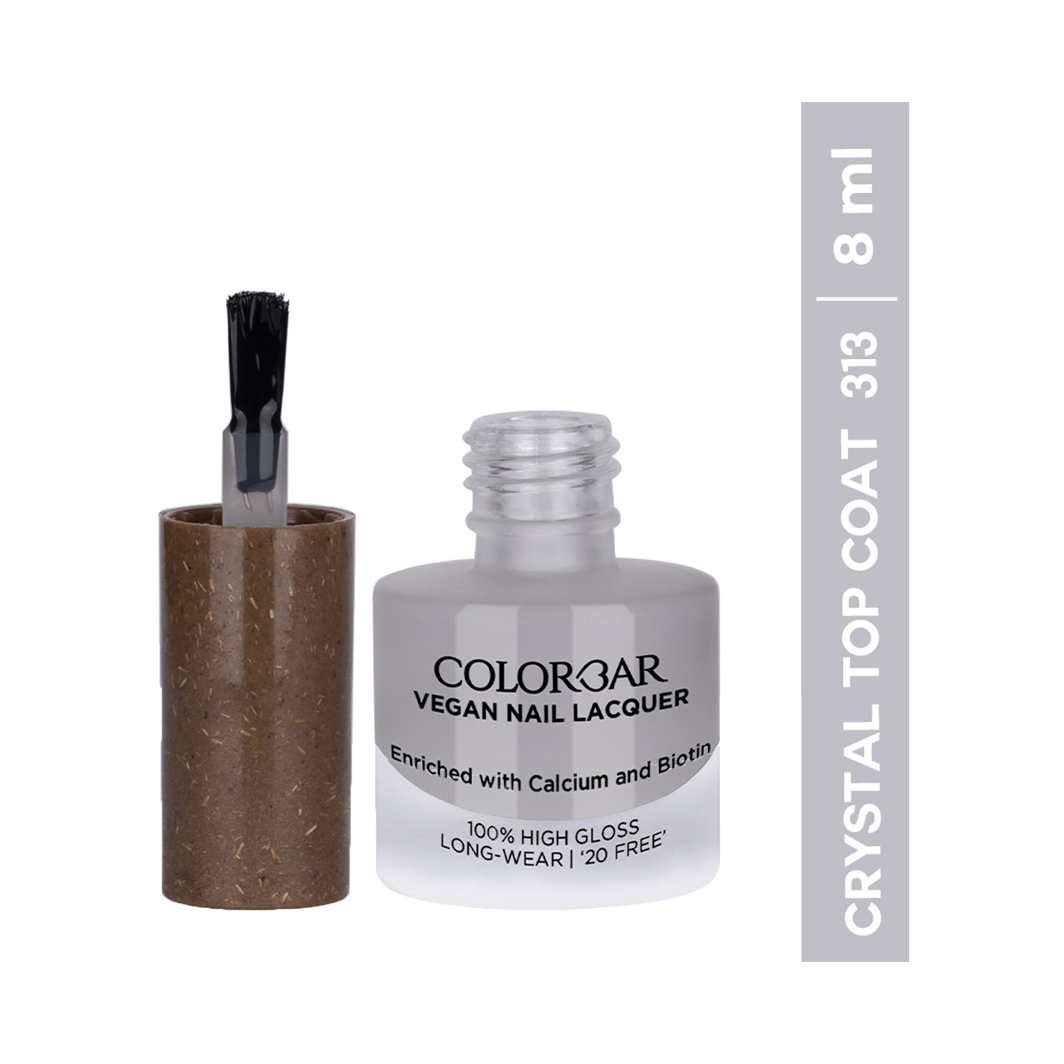 Colorbar Vegan Nail Lacquer - 313 Crystal Top Coat (8ml)