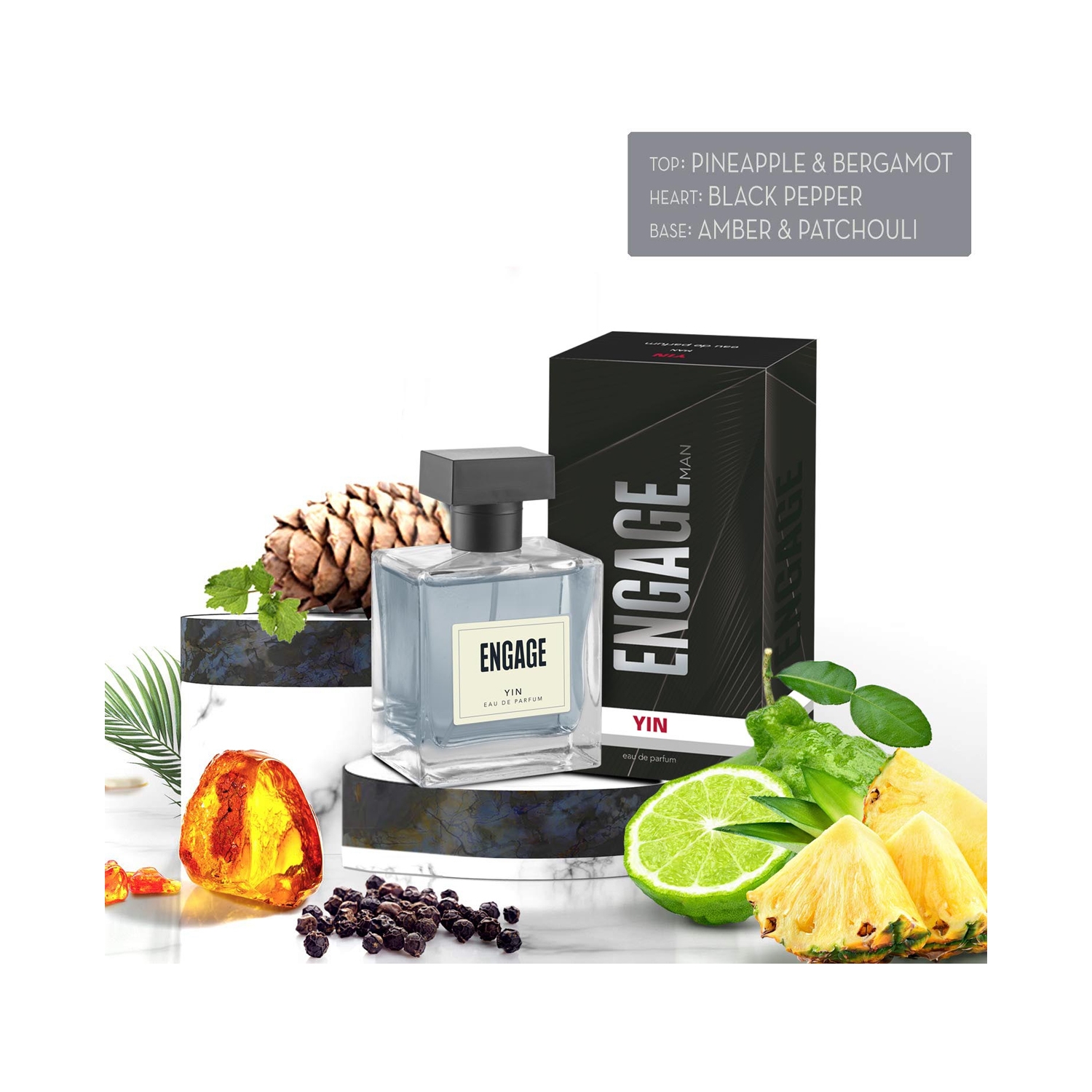 Engage Moments Luxury Perfume Gift Box for Men L'amante Aqua EDT - 100ml
