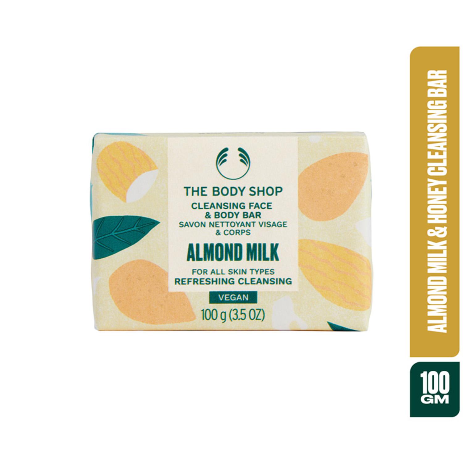 The Body Shop | The Body Shop Almond Milk Cleansing Face & Body Bar (100g)