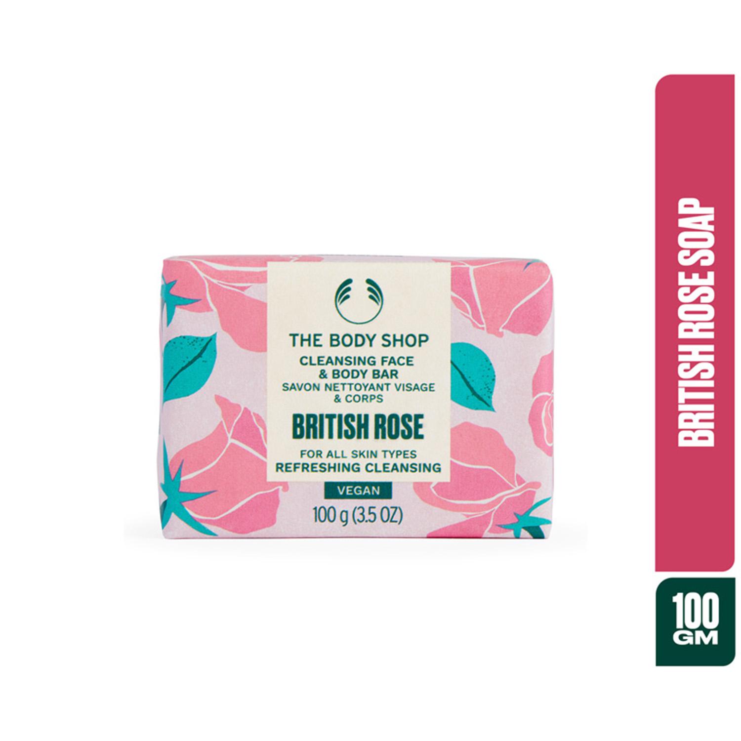 The Body Shop | The Body Shop British Rose Cleansing Face & Body Bar (100g)