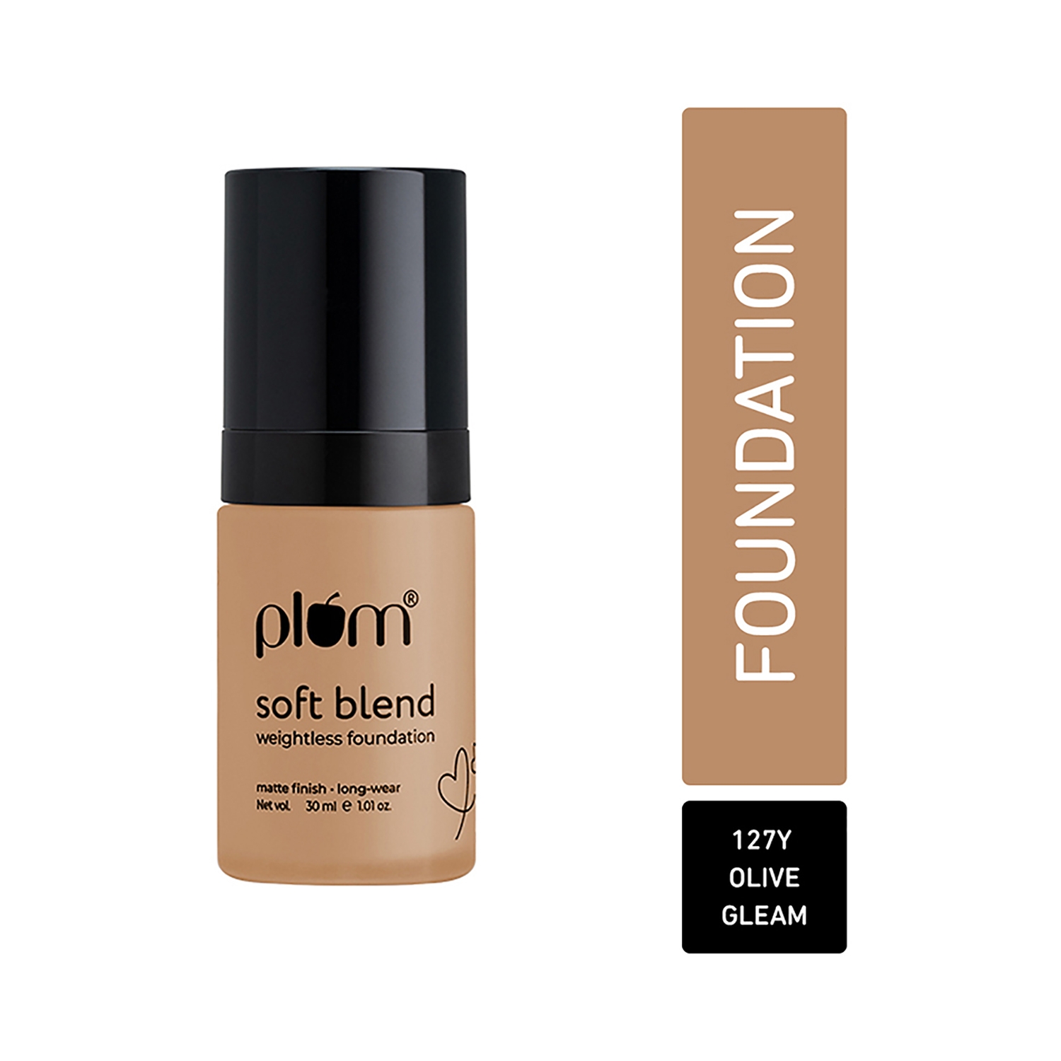 Plum | Plum Soft Blend Weightless Foundation SPF 15 with Hyaluronic Acid - 127Y Olive Gleam (30ml)