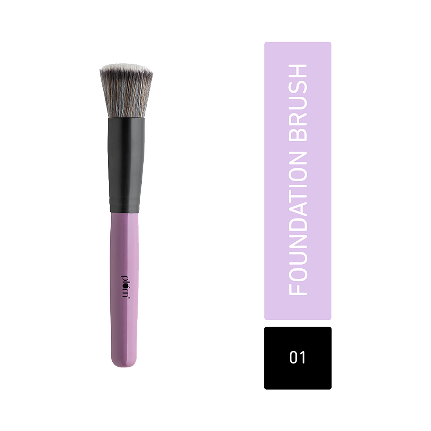 Plum | Plum Soft Blend Foundation Brush - 01 Purple & Black