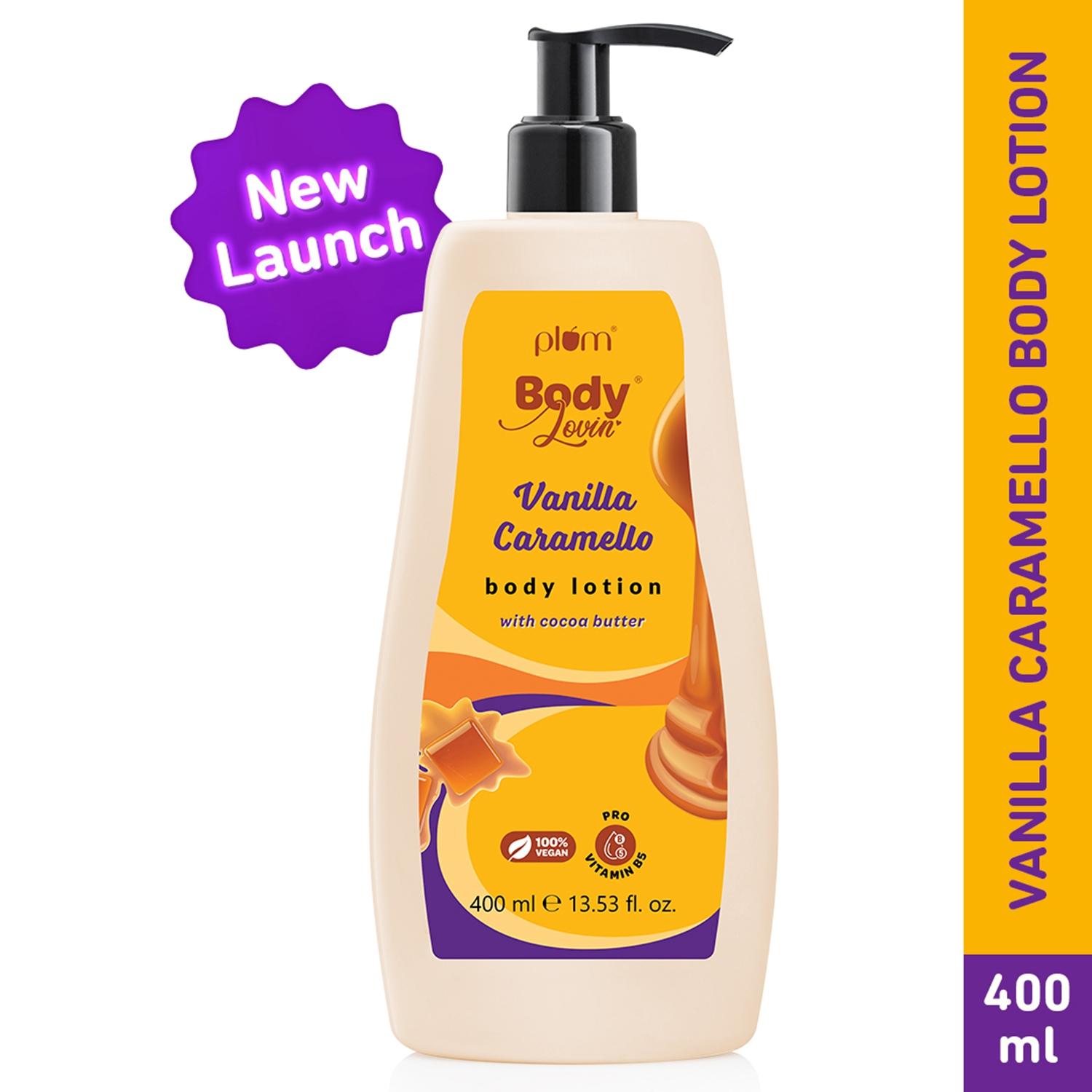 Plum | Plum BodyLovin' Vanilla Caramello Body Lotion with Cocoa Butter & Vitamin B5 (400ml)