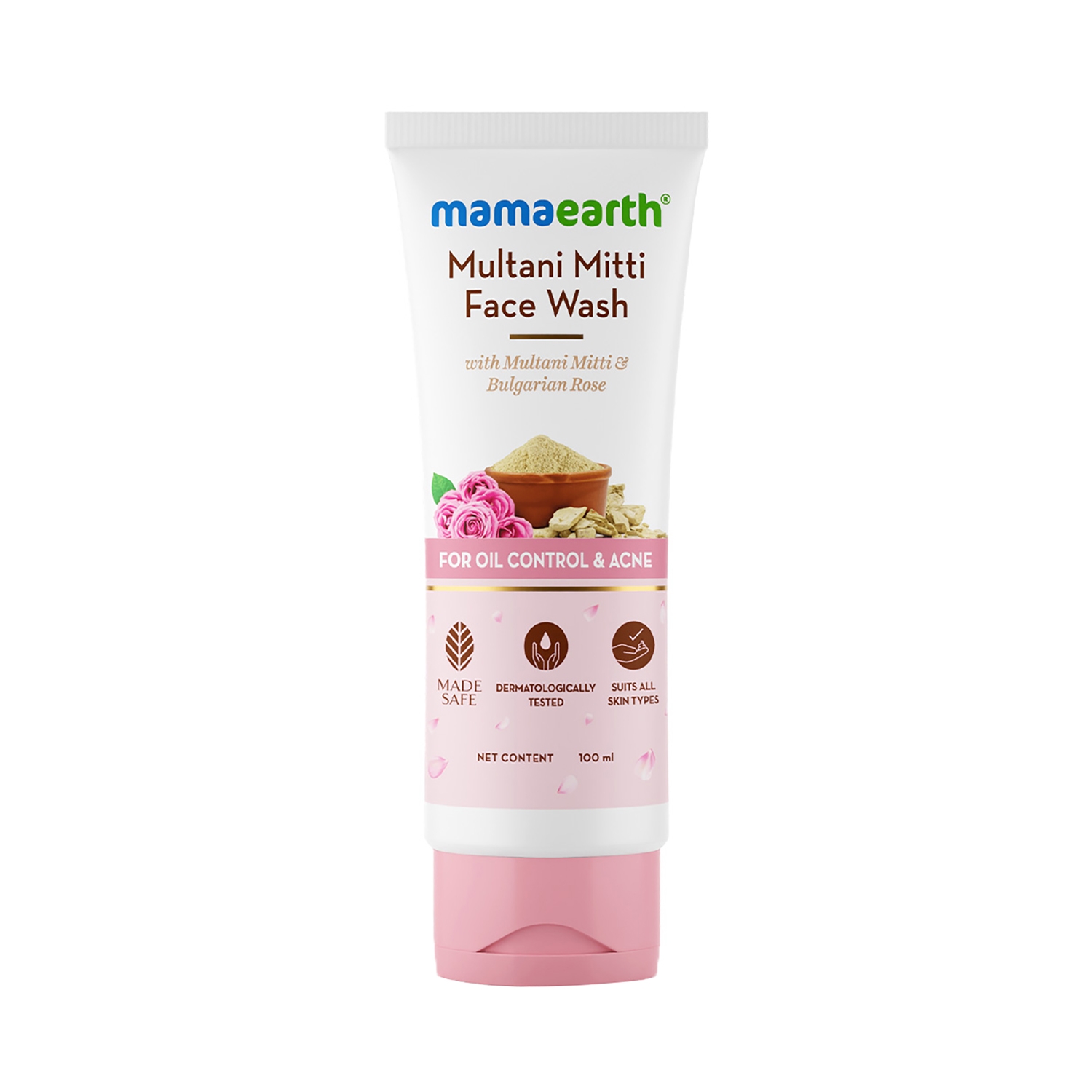 Mamaearth | Mamaearth Multani Mitti Face Wash With Bulgarian Rose (100ml)