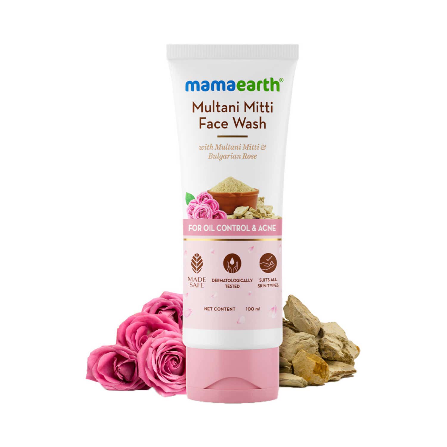 Mamaearth | Mamaearth Multani Mitti Face Wash With Bulgarian Rose (100ml)