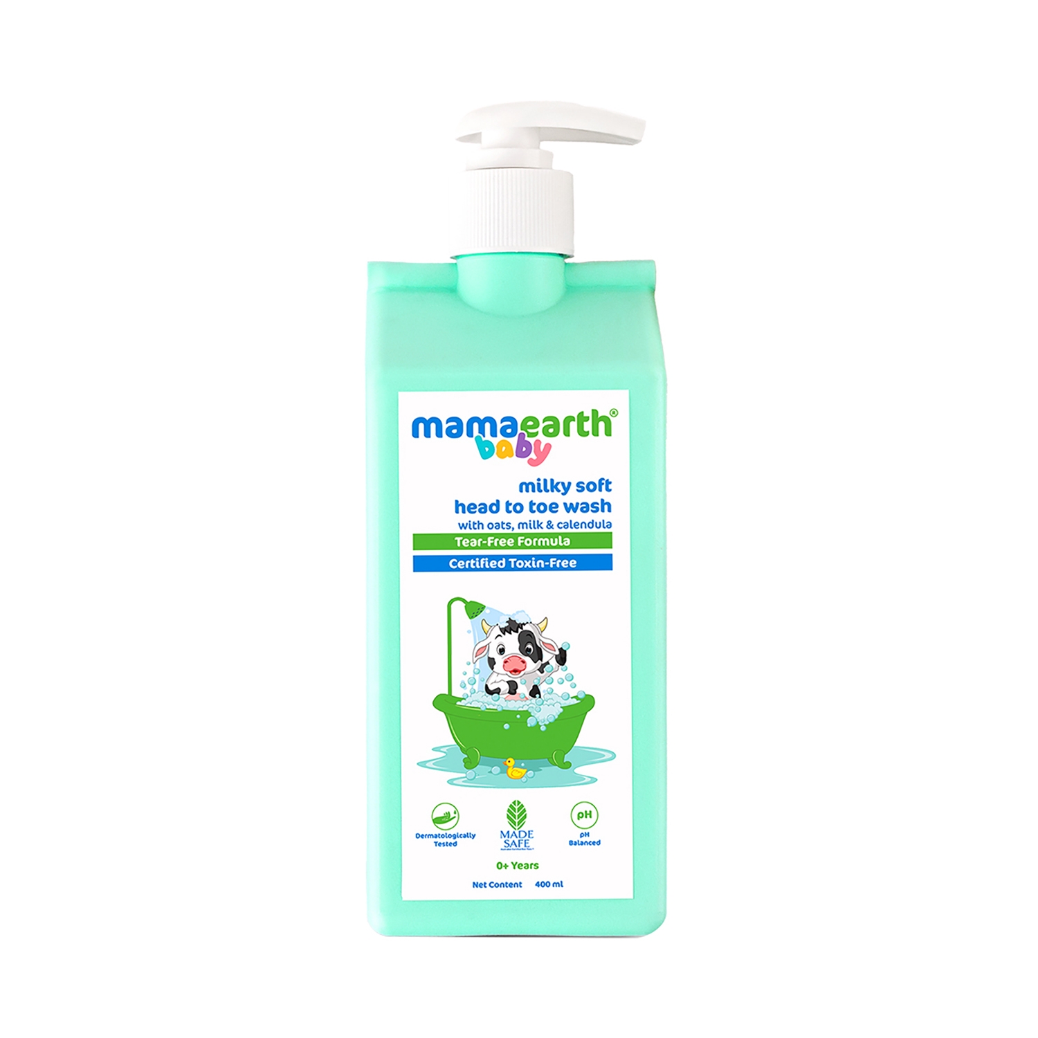 Mamaearth | Mamaearth Milky Soft Head To Toe Wash With Oats, Milk And Calendula For Babies (400ml)