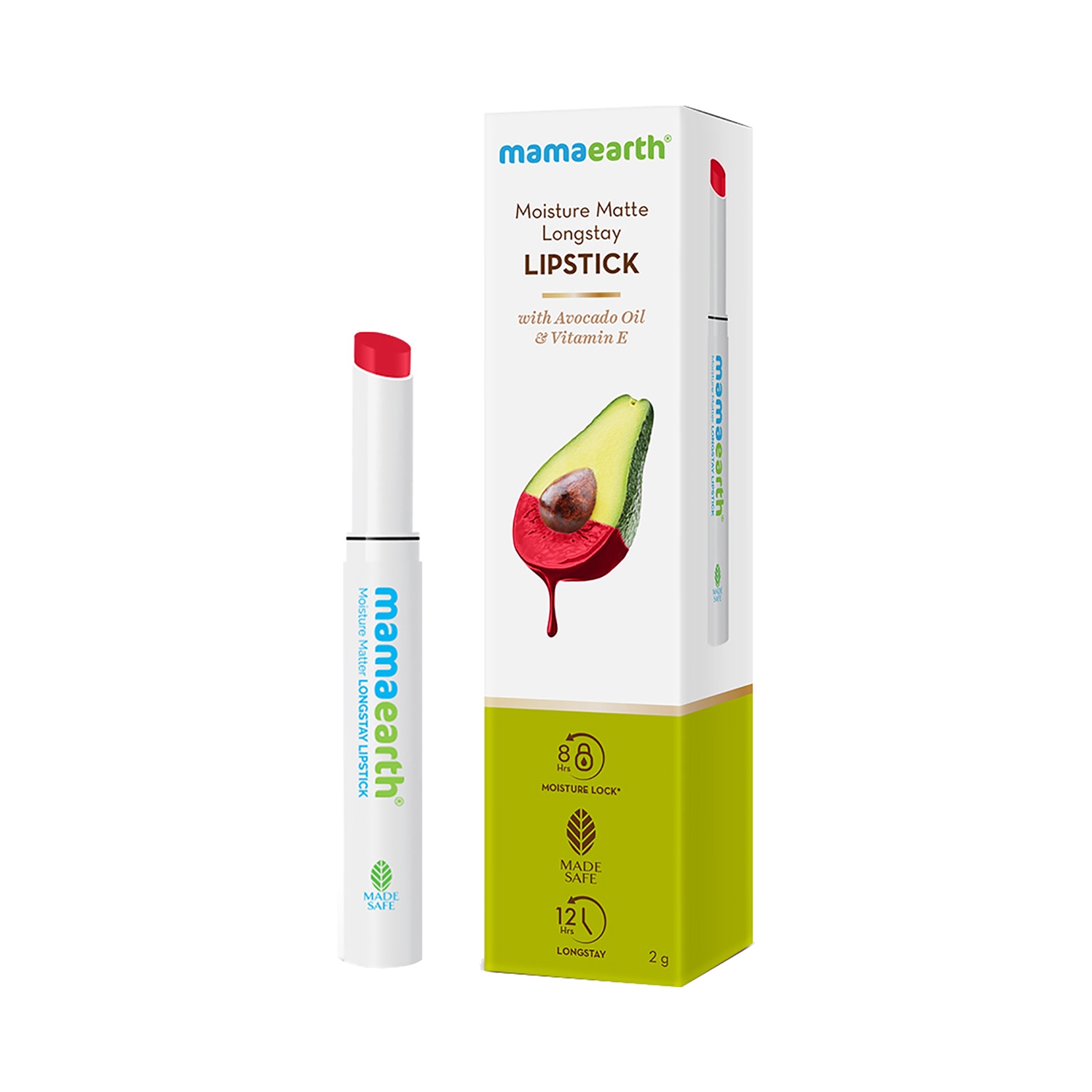 Mamaearth | Mamaearth Moisture Matte Longstay Lipstick With Avocado Oil & Vitamin E - 15 Grapefruit Pink (2g)