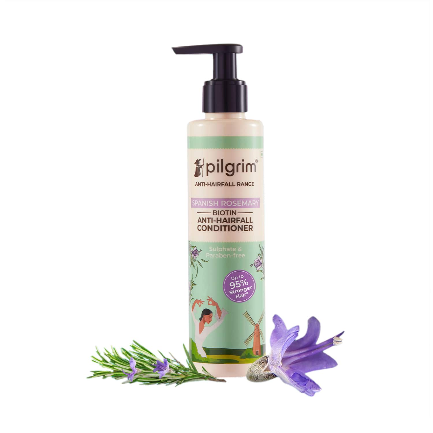 Pilgrim | Pilgrim Spanish Rosemary & Biotin Anti-Hairfall Conditioner For Reducing Hair Loss & Breakage (200ml)