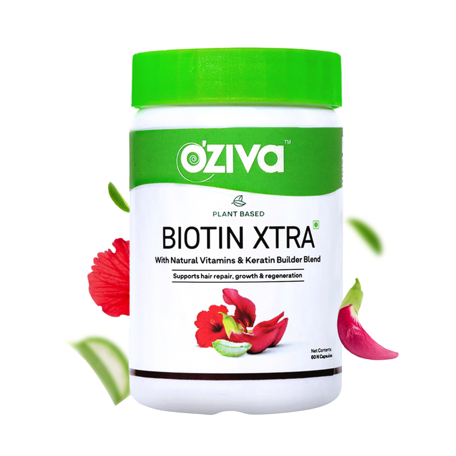 Oziva | Oziva Plant Based Biotin Xtra 7000 Mcg+ (60Pcs)