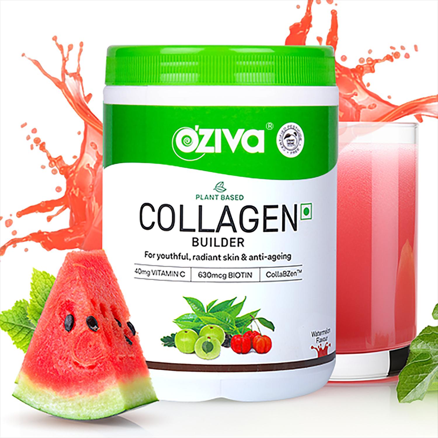 Oziva | Oziva Collagen Builder For Anti-Ageing & Skin Radiance With Vitamin C Watermelon (250g)