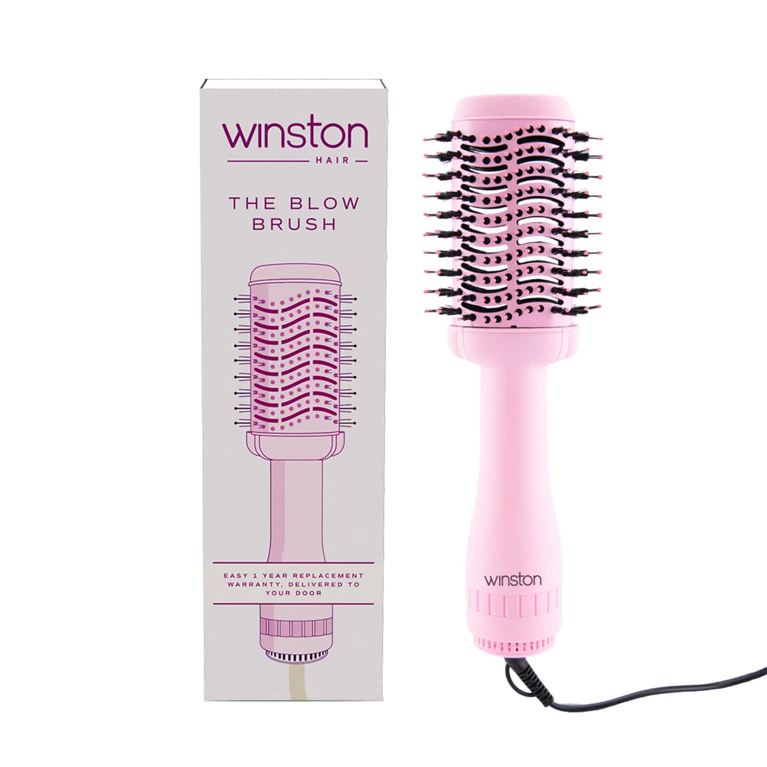 WINSTON | WINSTON Blow Drying Brush With Adjustable Temperature Setting 1200W - Pink (1Pc)