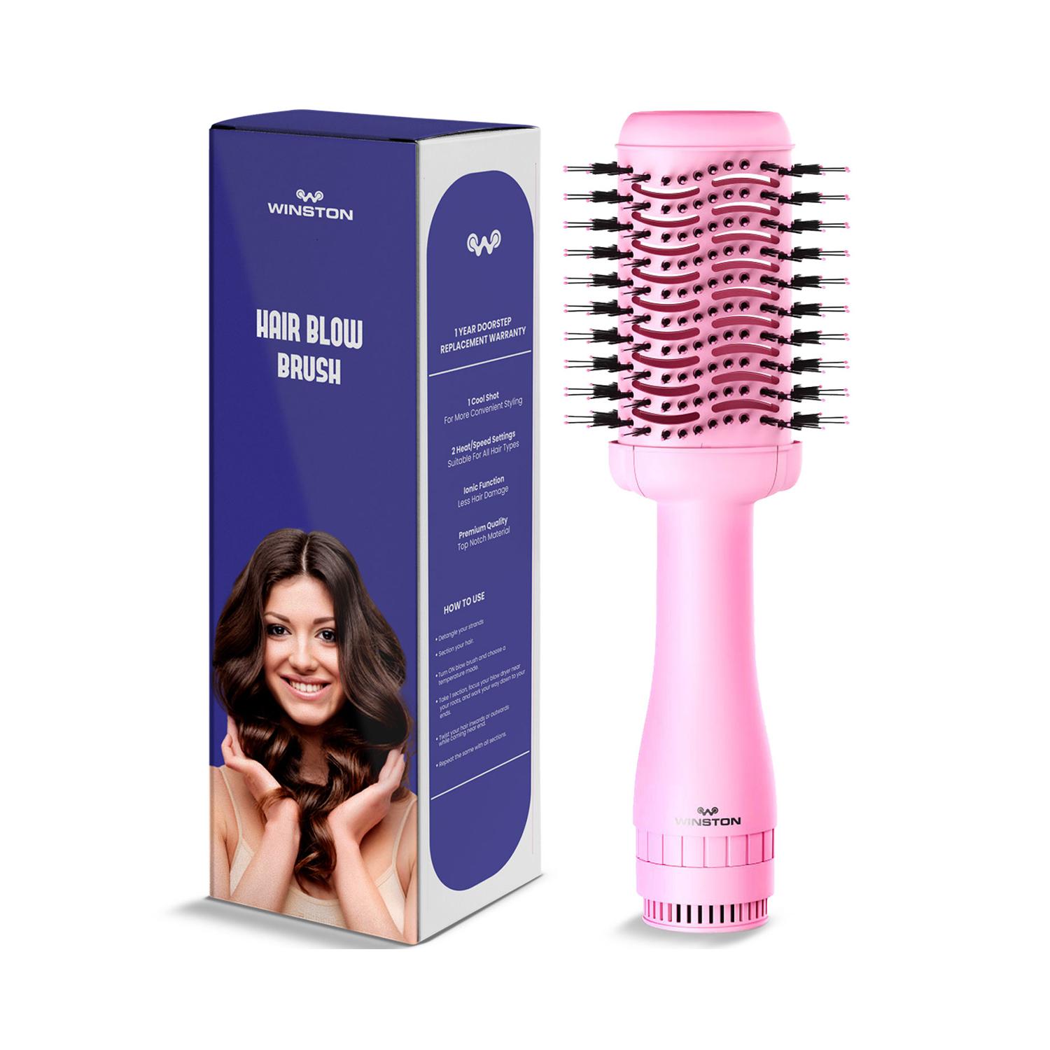 WINSTON | WINSTON Blow Drying Brush With Adjustable Temperature Setting 1200W - Pink (1Pc)