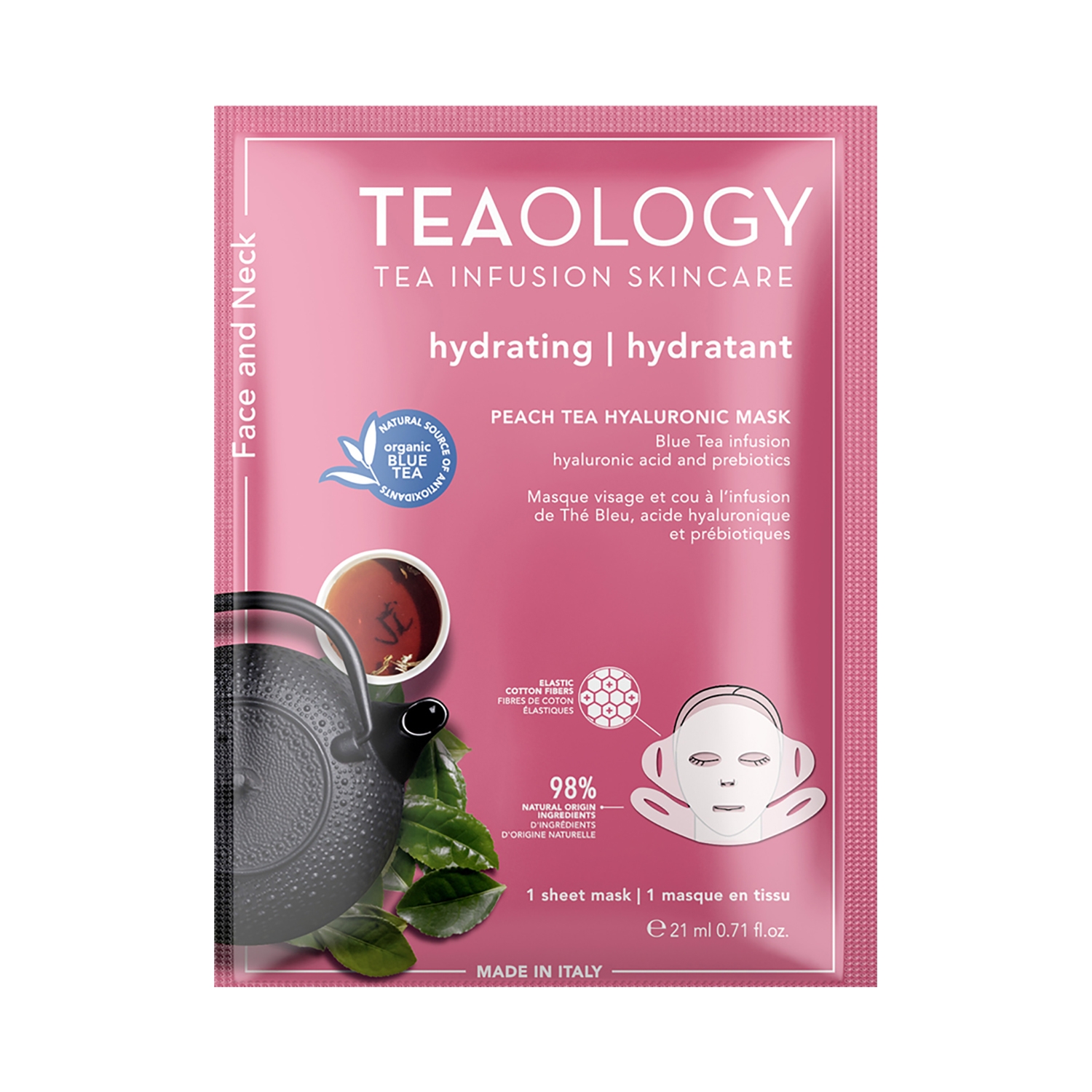 Teaology | Teaology Peach Tea Hyaluronic Face & Neck Mask (21ml)