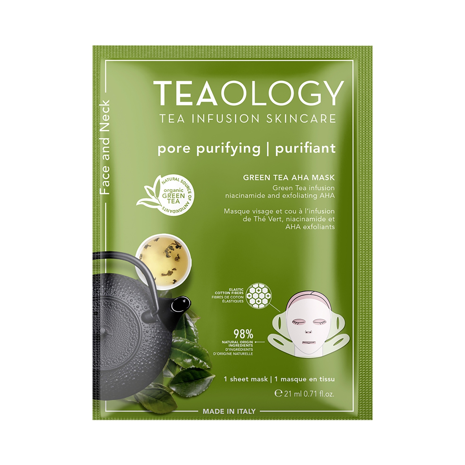 Teaology | Teaology Green Tea AHA Pore Purifying Sheet Mask (21ml)