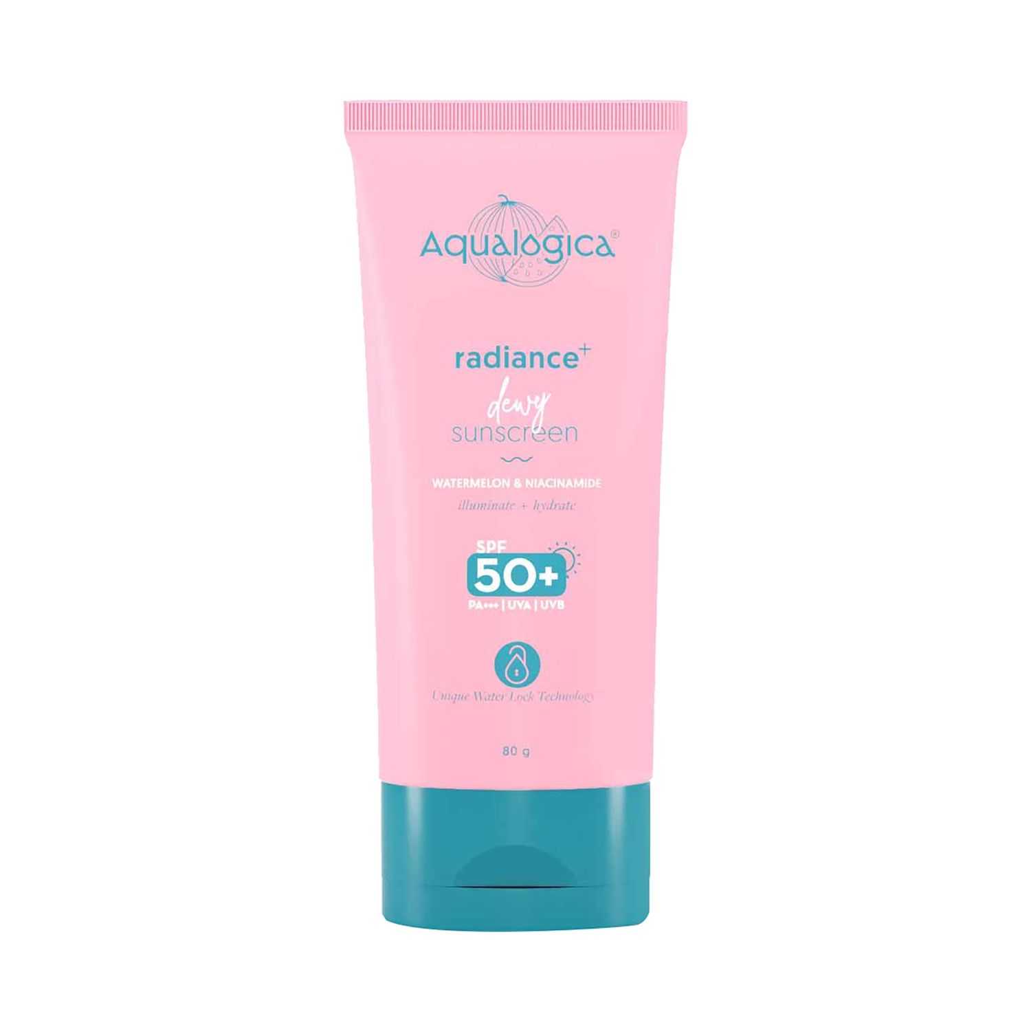 Aqualogica | Aqualogica Radiance+ Dewy Sunscreen SPF 50 PA+++ With Watermelon & Niacinamide (80g)