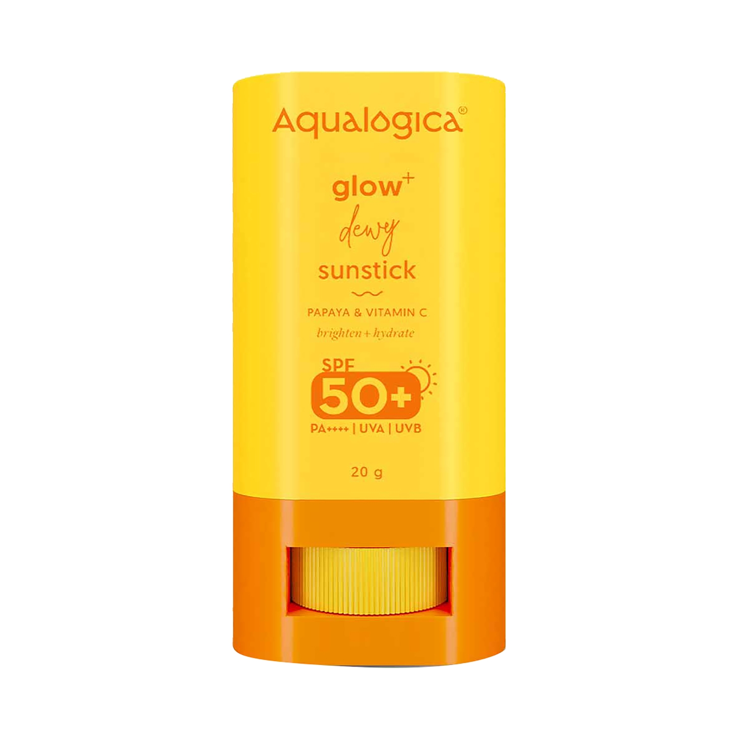 Aqualogica Glow+ Dewy Sunstick SPF 50 PA++++ With Papaya & Vitamin C (20g)