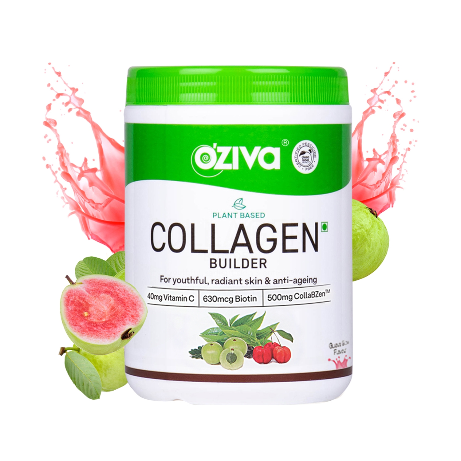 Oziva | Oziva Collagen Builder For Anti-Ageing & Skin Radiance With Vitamin C Guava Glow (250g)