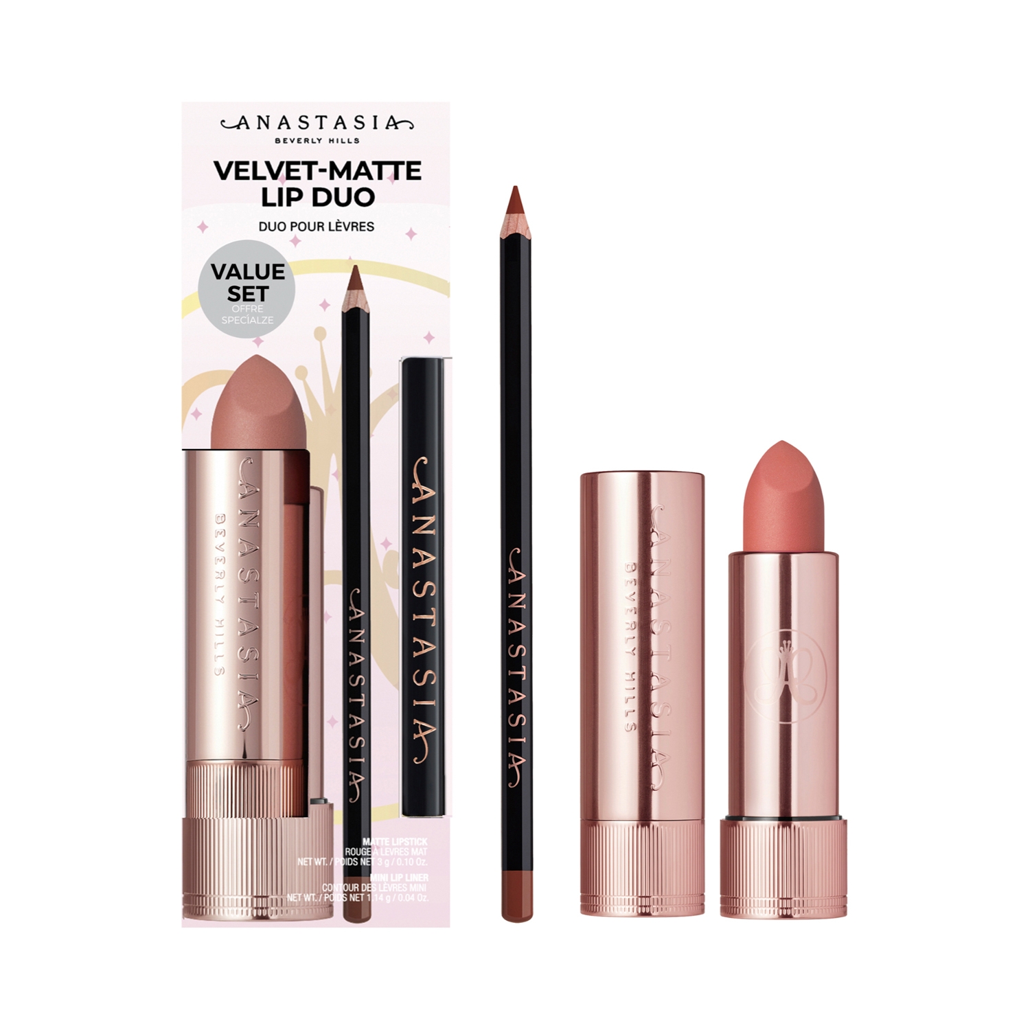 Anastasia Beverly Hills Velvet Matte Lip Duo Malt Mini LL + Sunbaked LS - (2 pcs)