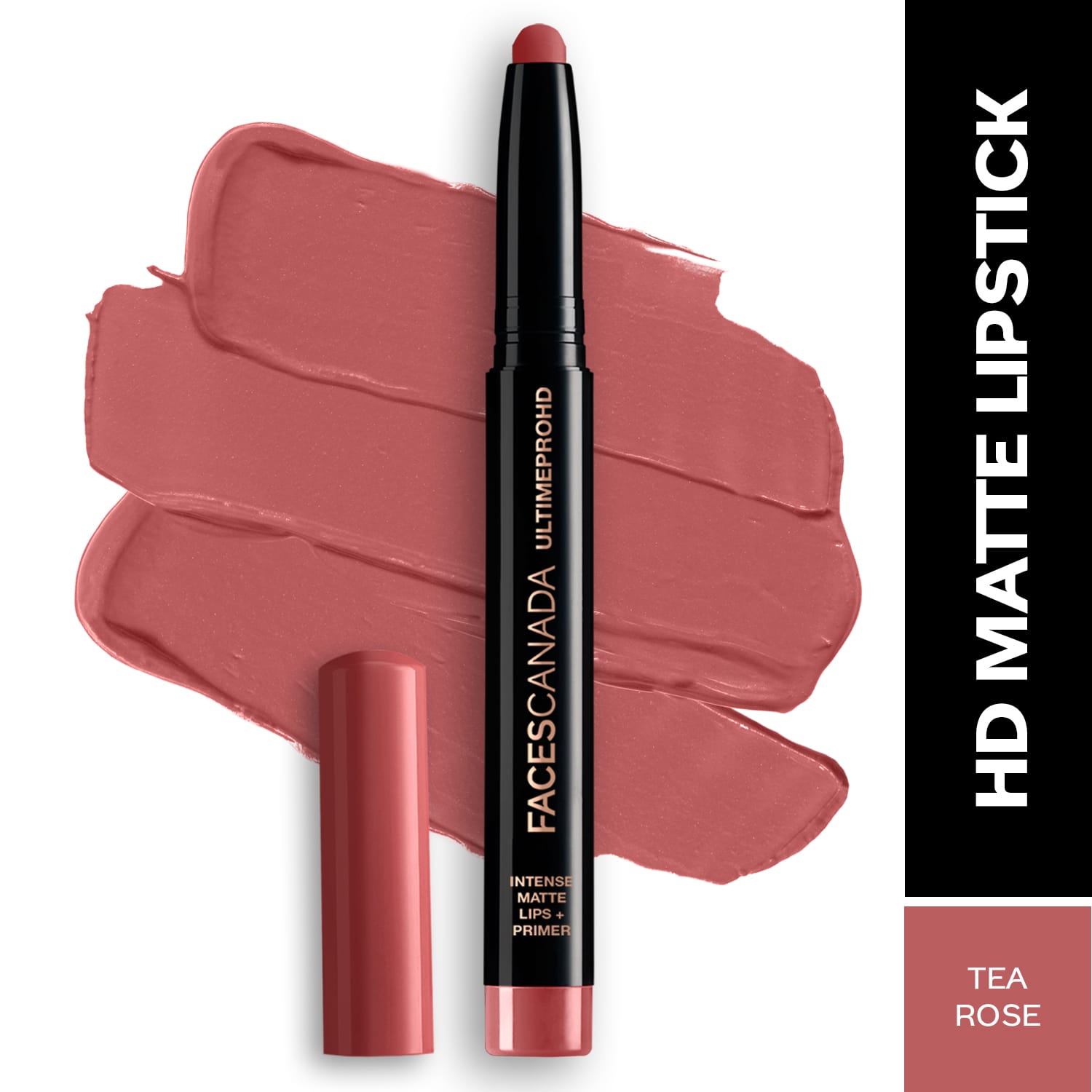 Faces Canada | Faces Canada Ultime Pro HD Intense Matte Lips + Primer 9HR Long Stay - Tea Rose 10 (1.4 g)