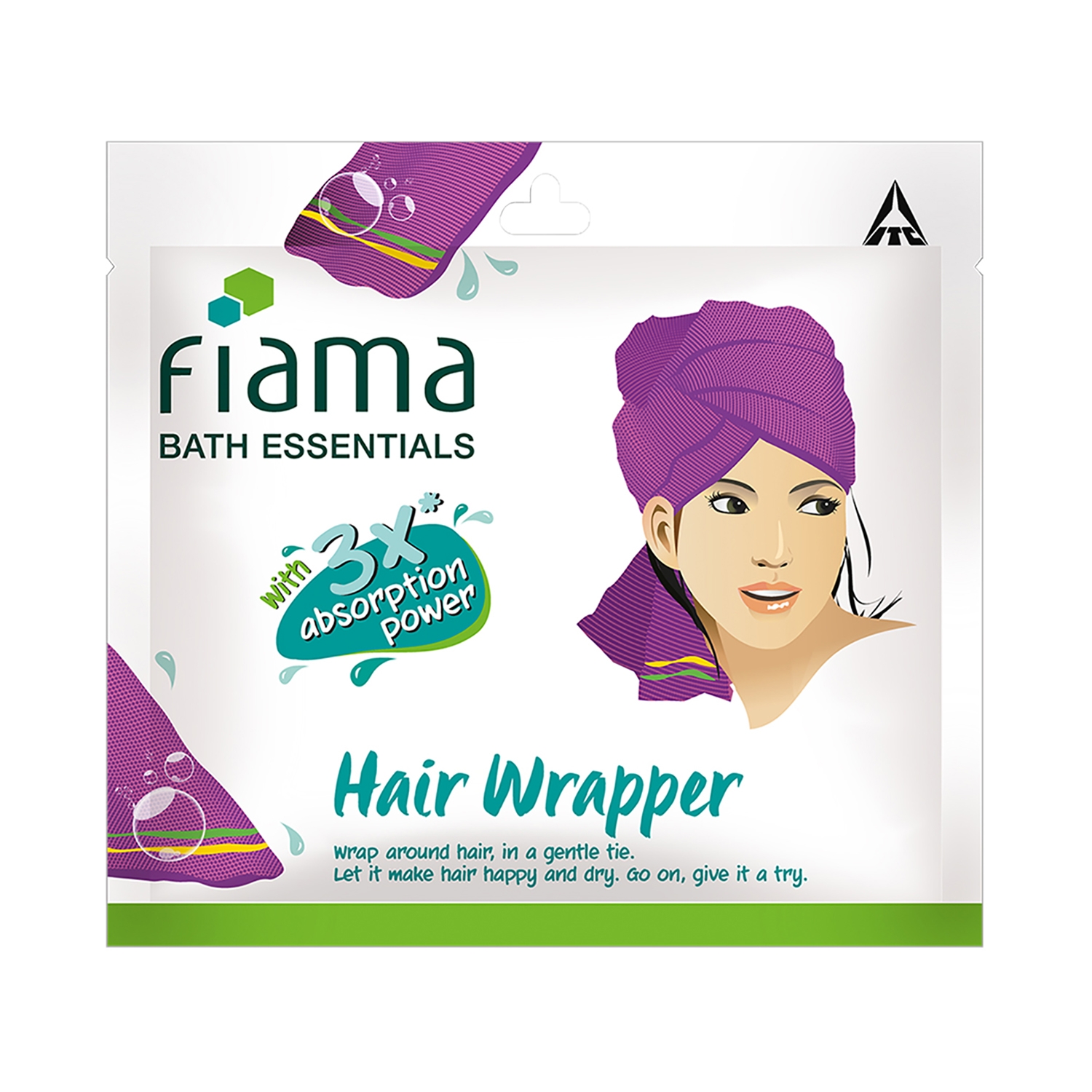 Fiama Bath Essential Hair Wrap - Purple