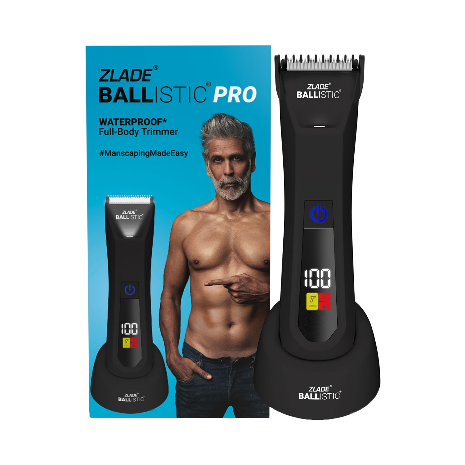 Zlade | Zlade Ballistic Turbo Full Body Manscaping Trimmer With Ceramic Blades - Black
