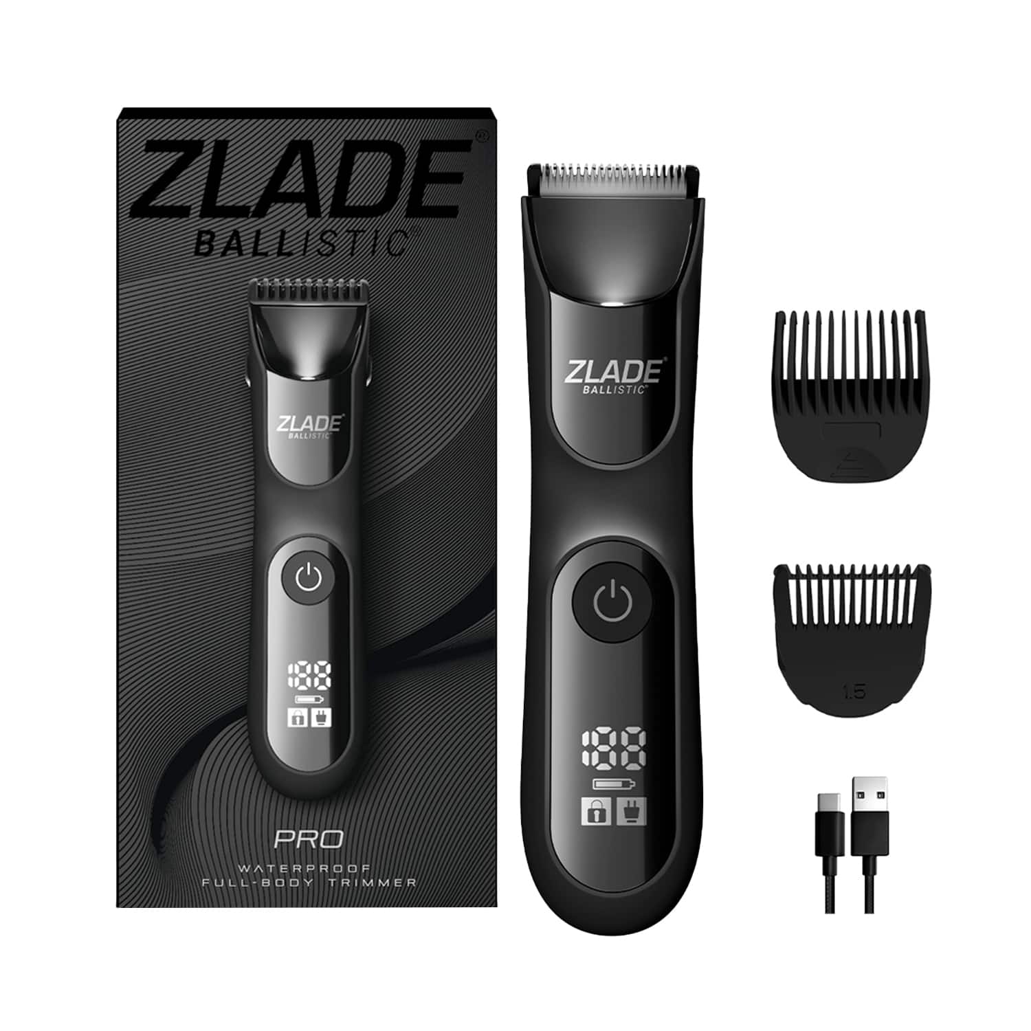 Zlade | Zlade Ballistic Pro Full-Body Manscaping Trimmer with Ceramic Blades Waterproof (430 g)