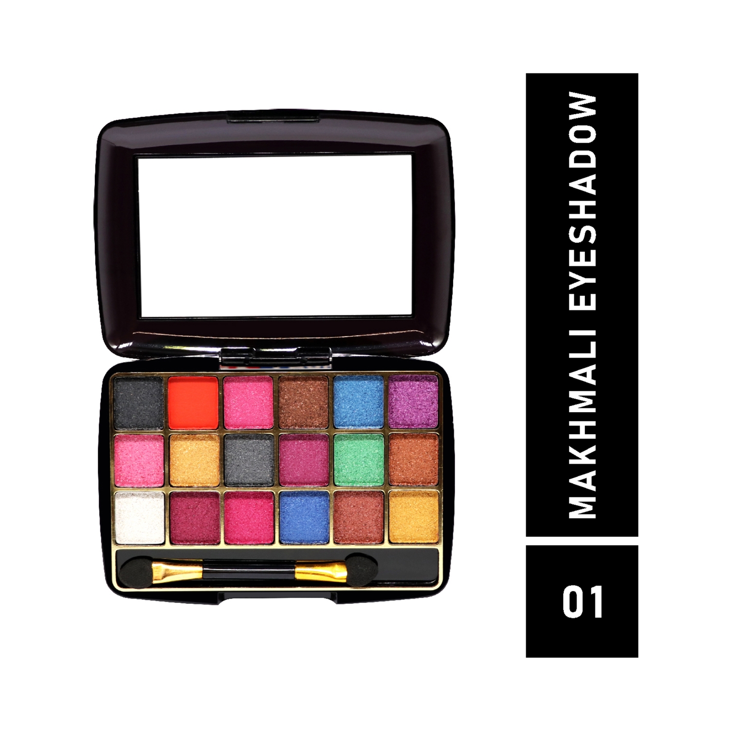 Half N Half | Half N Half 18 Colors Makhmali Eyeshadow With Brush In Makeup Palette - 01 Shade (12.8g)