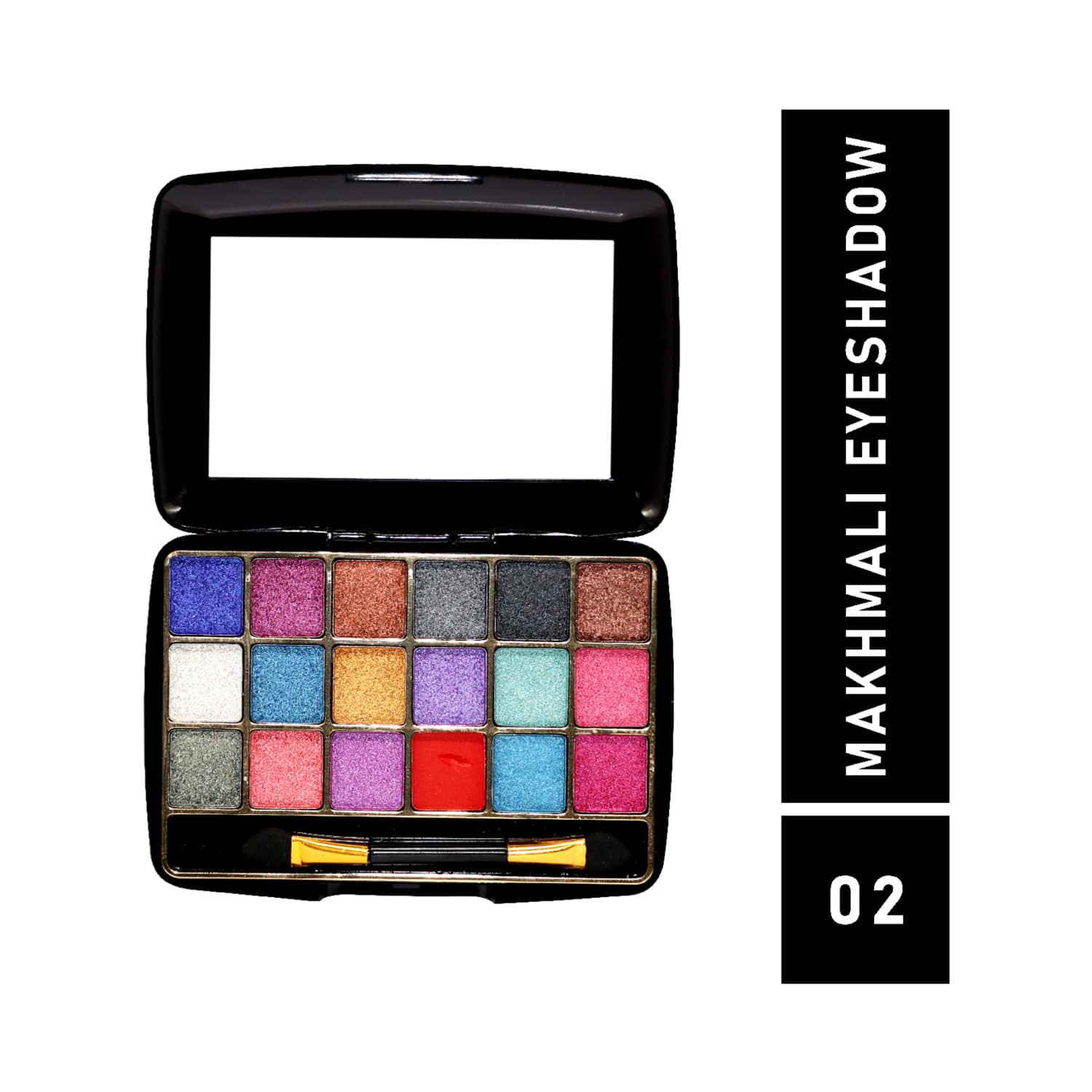 Half N Half | Half N Half 18 Colors Makhmali Eyeshadow With Brush In Makeup Palette - 02 Shade (12.8g)