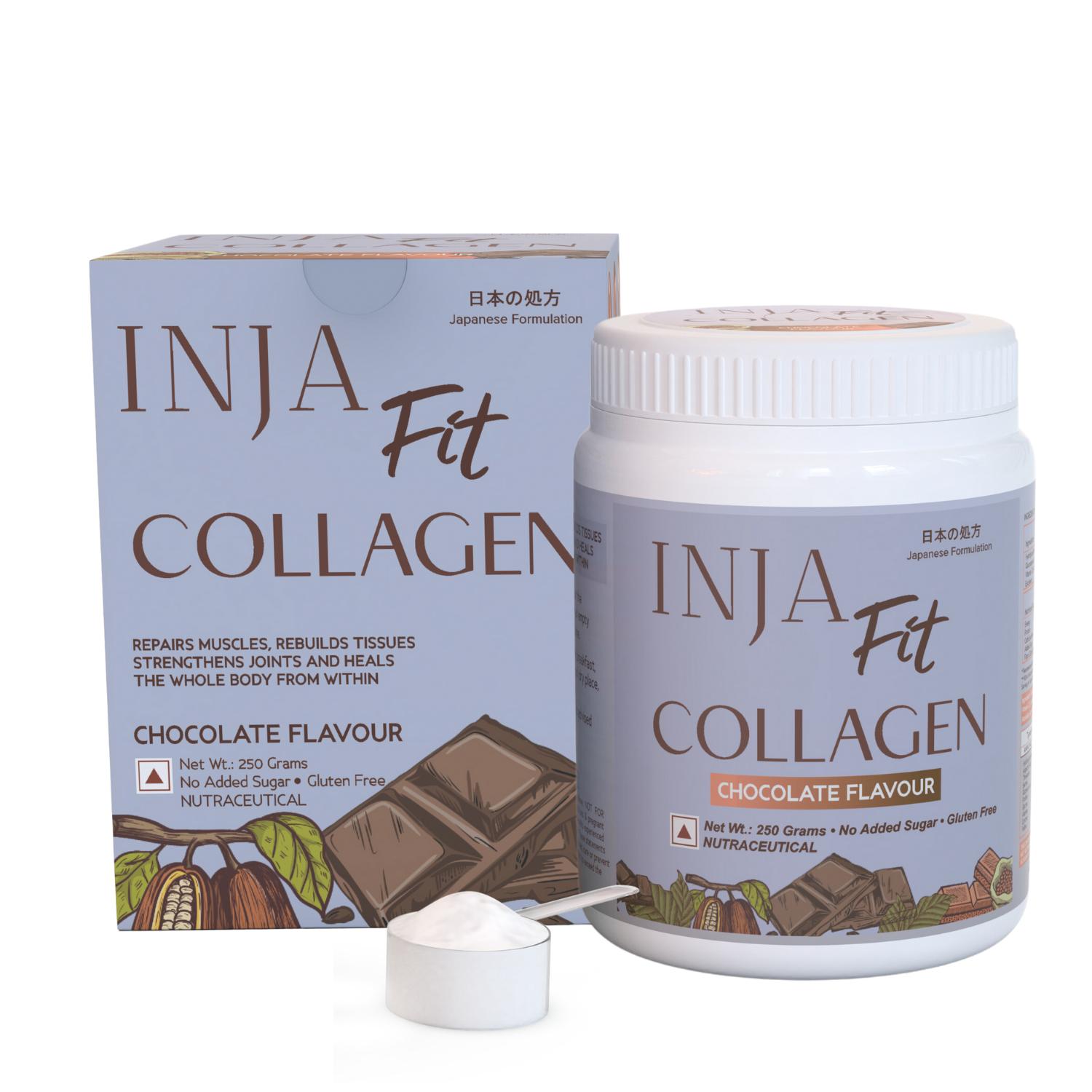 INJA | INJA Fit Marine Collagen For Joints, Muscles & Bones - Chocolate Flavour (250 g)