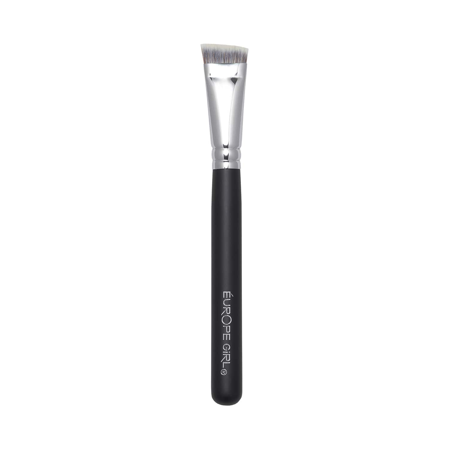 Europe Girl | Europe Girl 63 Angled Eyebrow Brush - Black & Silver