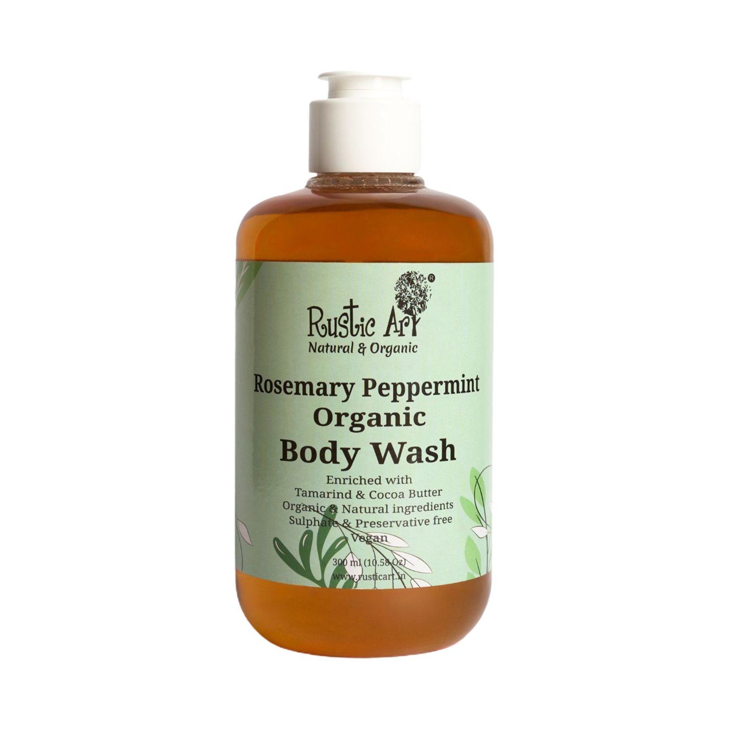 Rustic Art | Rustic Art Organic Rosemary Peppermint Body Wash (300ml)