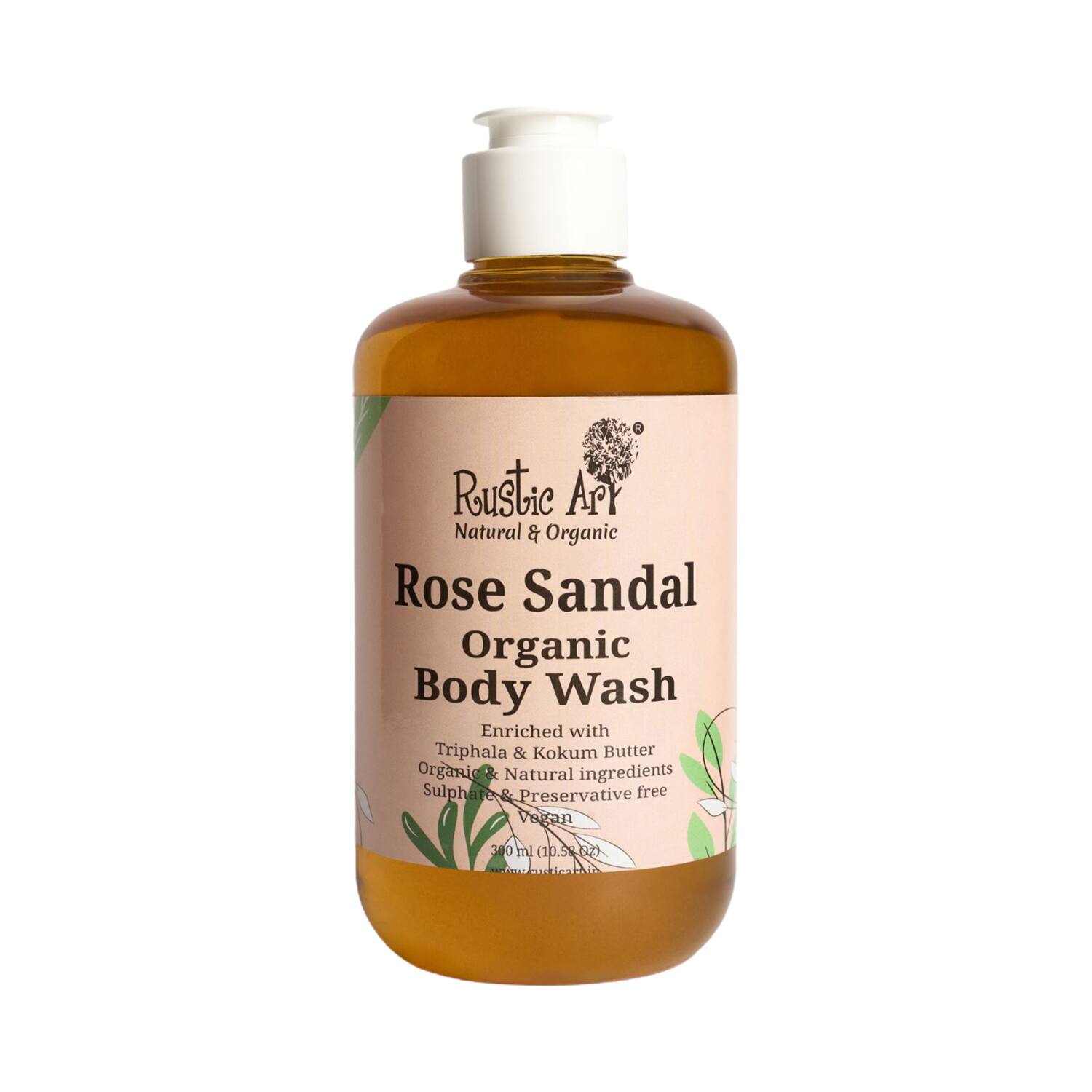 Rustic Art | Rustic Art Organic Rose Sandal Body Wash (300ml)