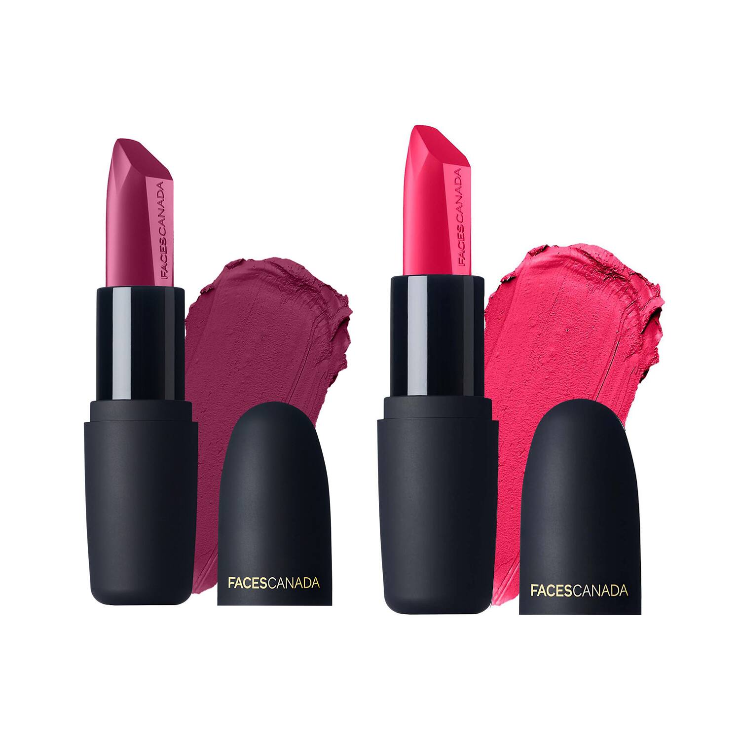 Faces Canada | Faces Canada Festive Glam - Weightless Matte Lipstick Pack of 2 - Hot Plum + Fuschia Wave