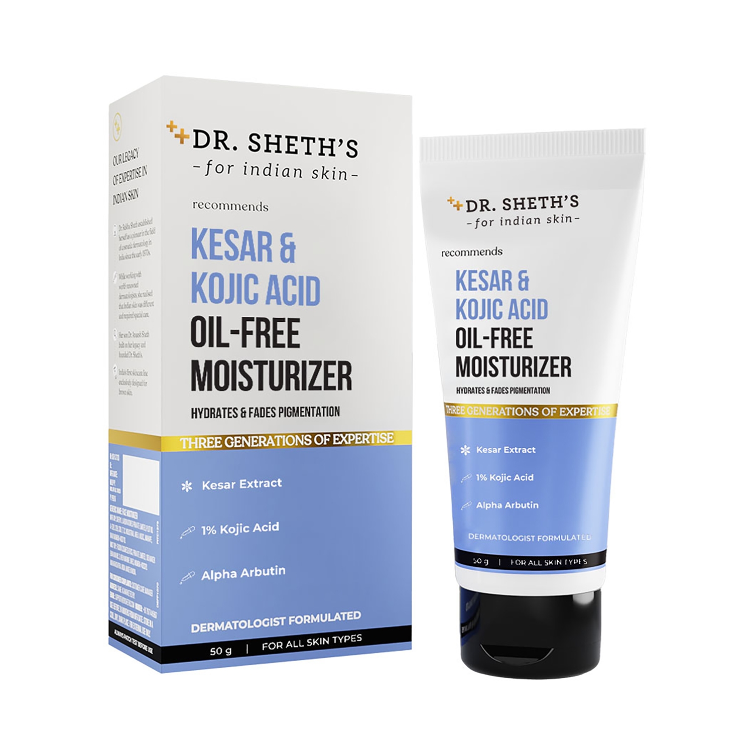 Dr. Sheth's Kesar & Kojic Acid Oil Free Moisturizer (50g)