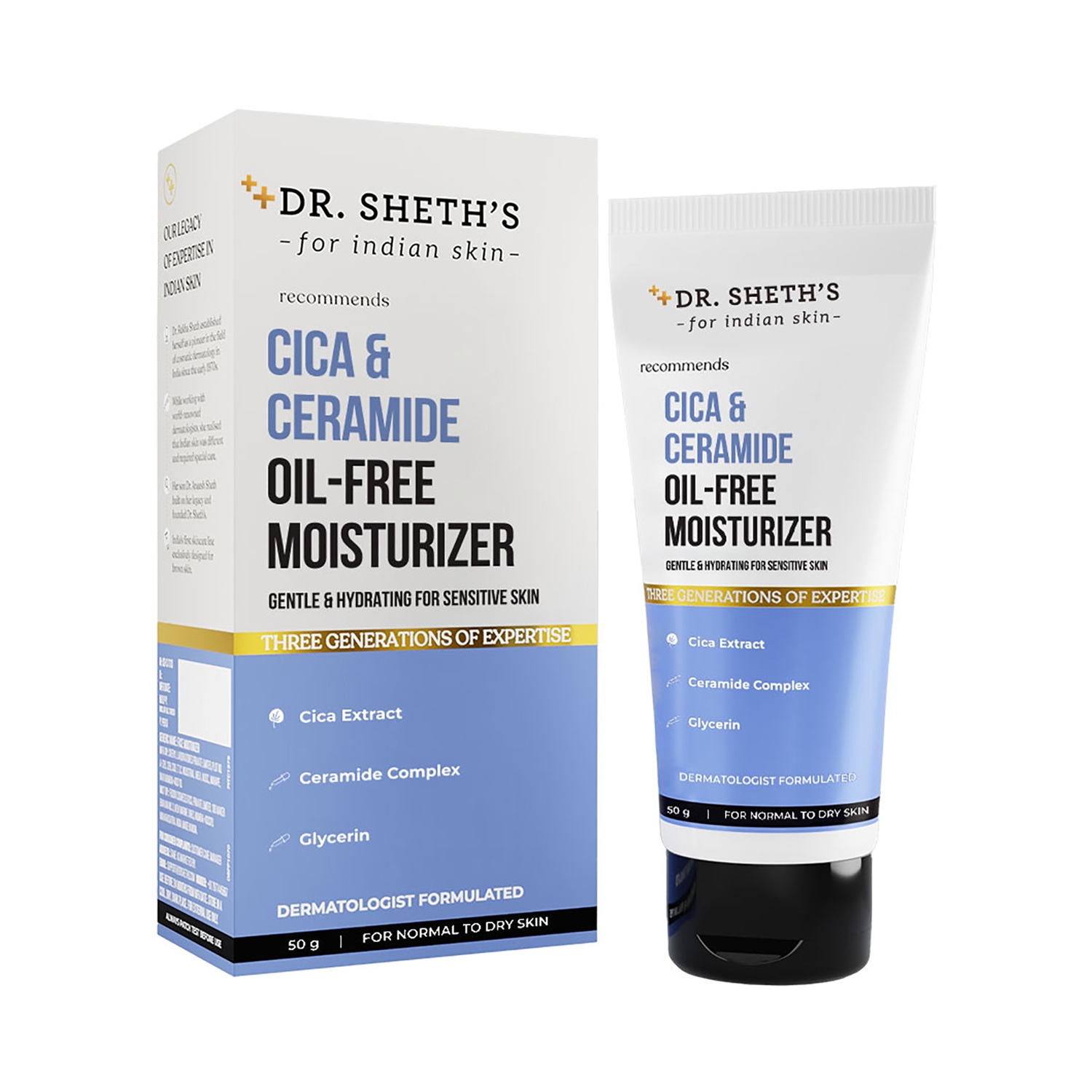 Dr. Sheth's Cica & Ceramide Oil Free Moisturizer (50g)